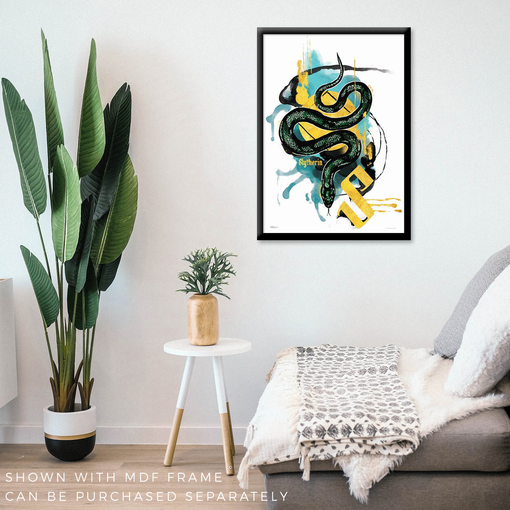 Harry Potter (House Urban Watercolor - Slytherin) MightyPrint™ Wall Art MP17240527