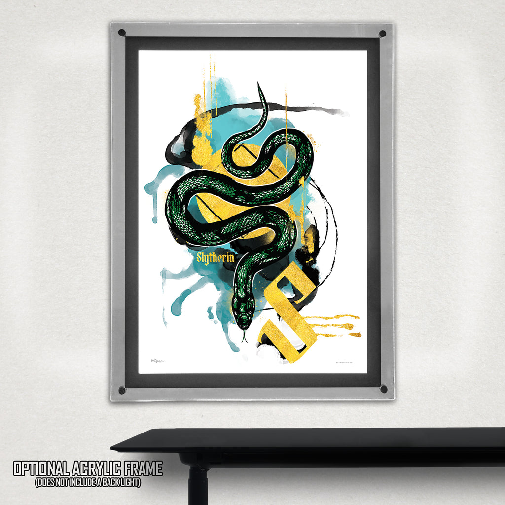 Harry Potter (House Urban Watercolor - Slytherin) MightyPrint™ Wall Art MP17240527