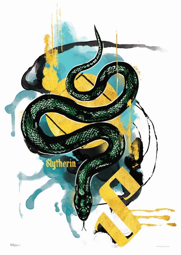 Harry Potter (House Urban Watercolor - Slytherin) MightyPrint™ Wall Art MP17240527