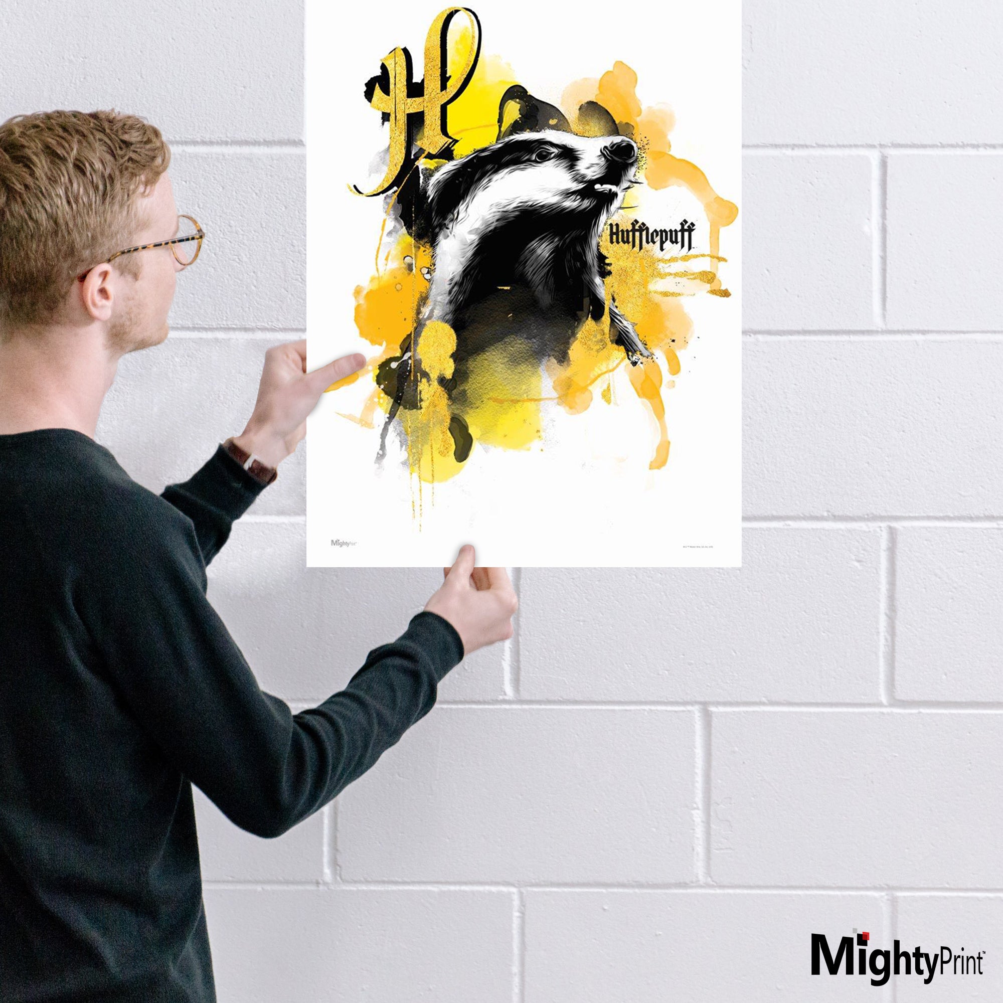 Harry Potter (House Urban Watercolor - Hufflepuff) MightyPrint™ Wall Art MP17240529