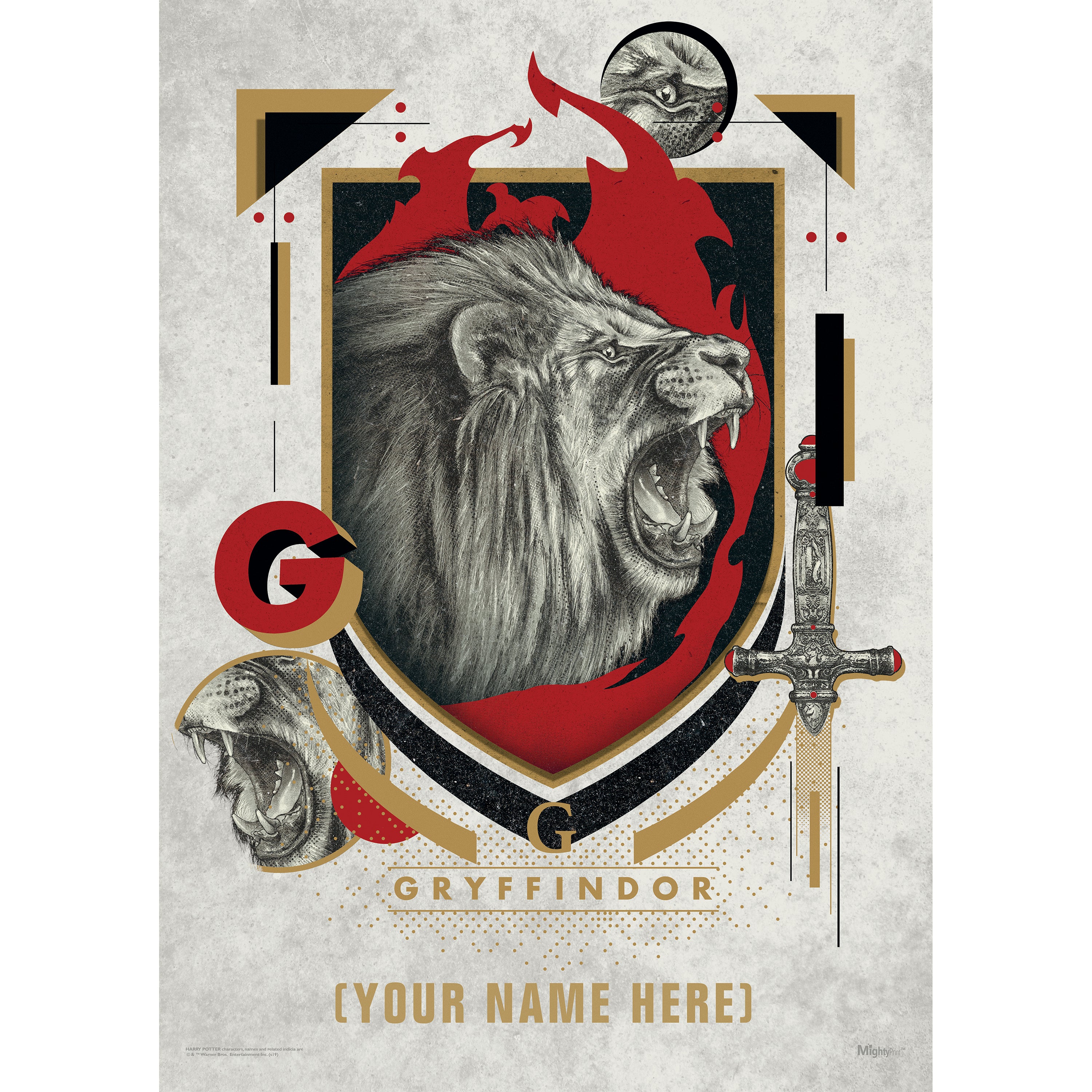 Harry Potter (Gryffindor Magical Mischief – Personalized) MightyPrint™ Wall Art MP17240550