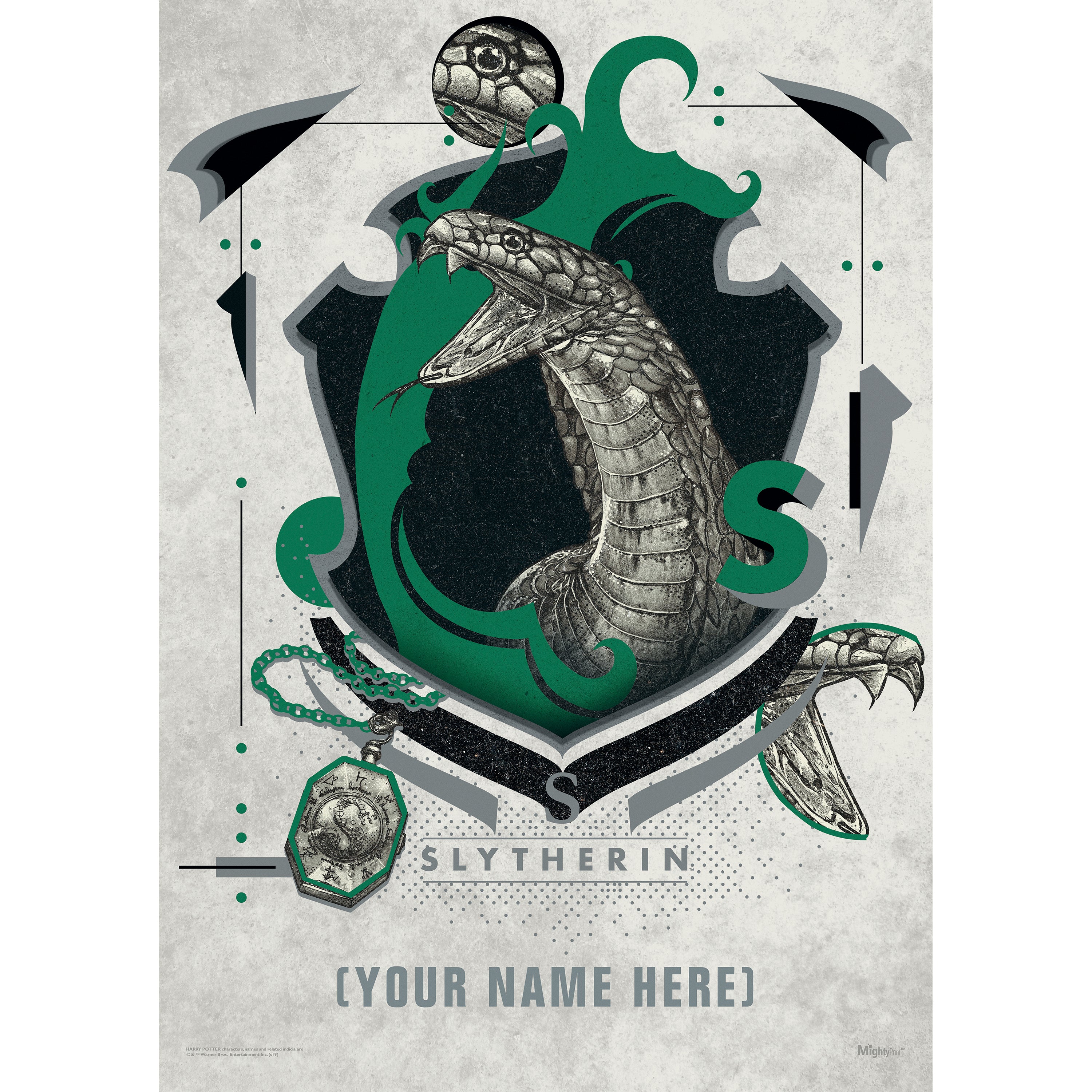 Harry Potter (Slytherin Magical Mischief - Personalized) MightyPrint™ Wall Art MP17240553