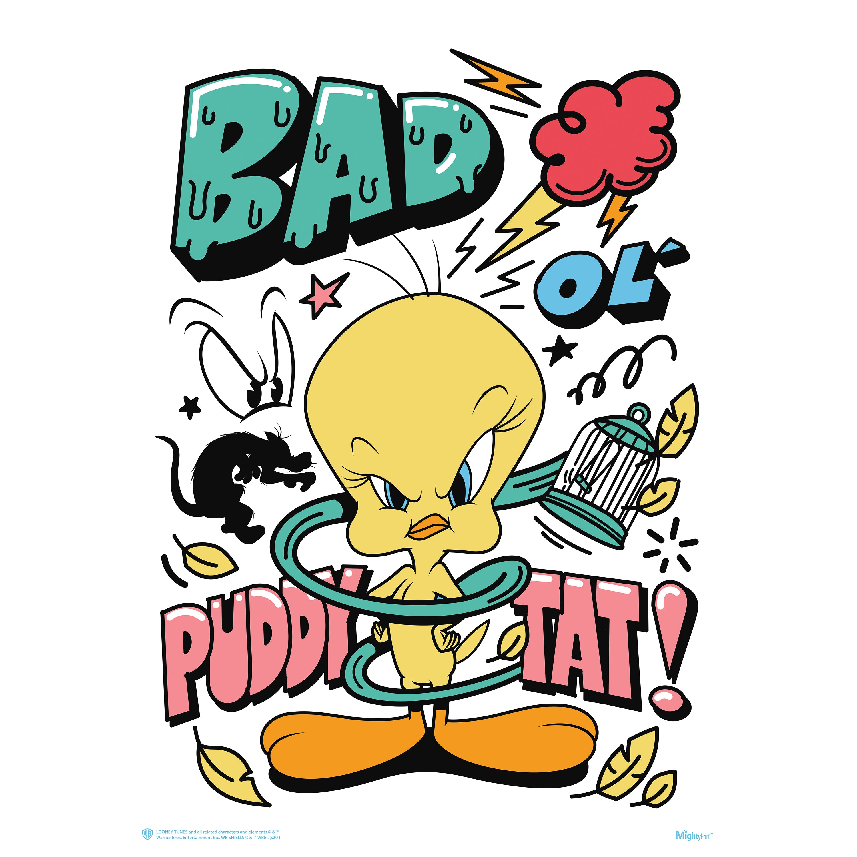 Looney Tunes (Tweety Bird - Bad Ol Puddy Tat) MightyPrint™ Wall Art MP17240586