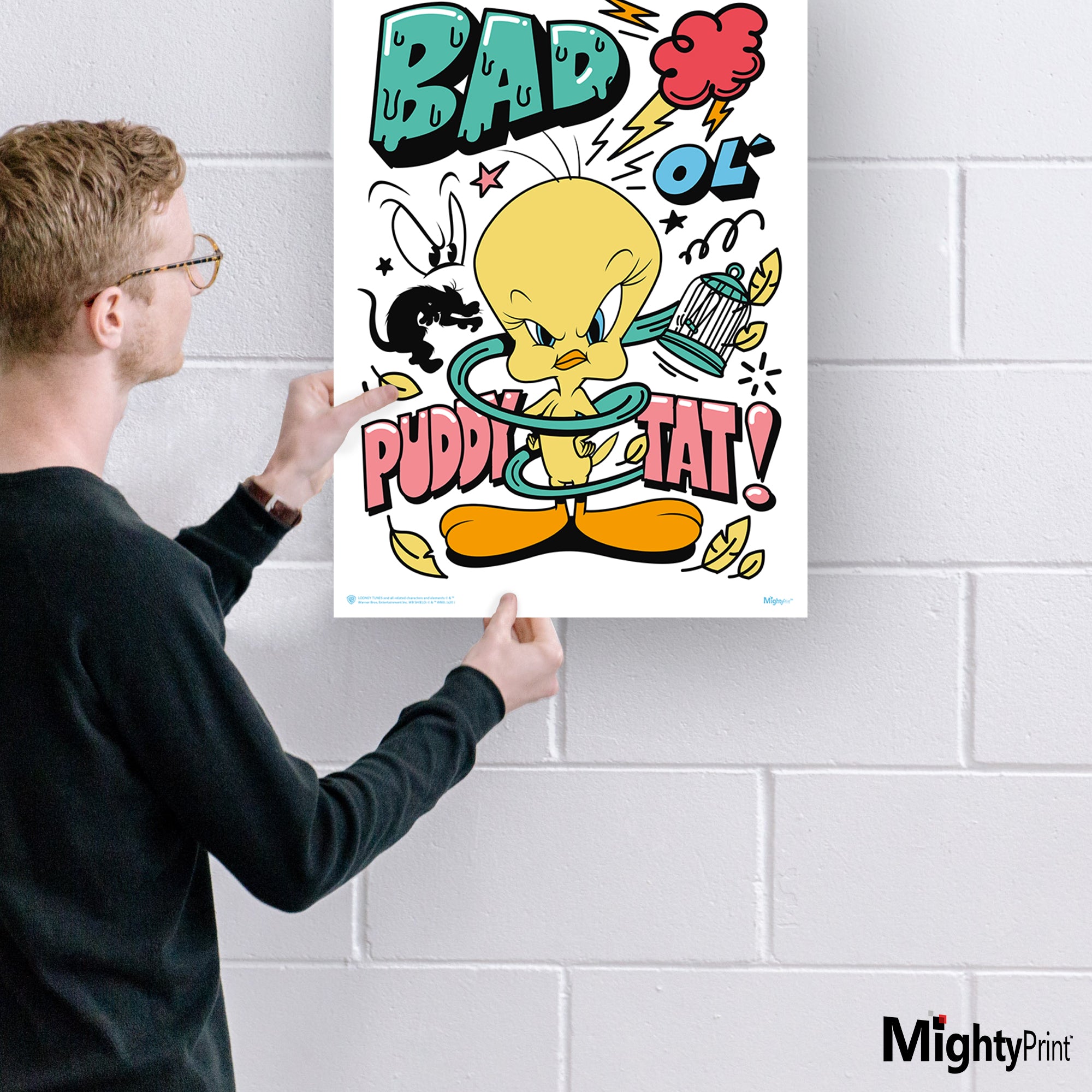 Looney Tunes (Tweety Bird - Bad Ol Puddy Tat) MightyPrint™ Wall Art MP17240586