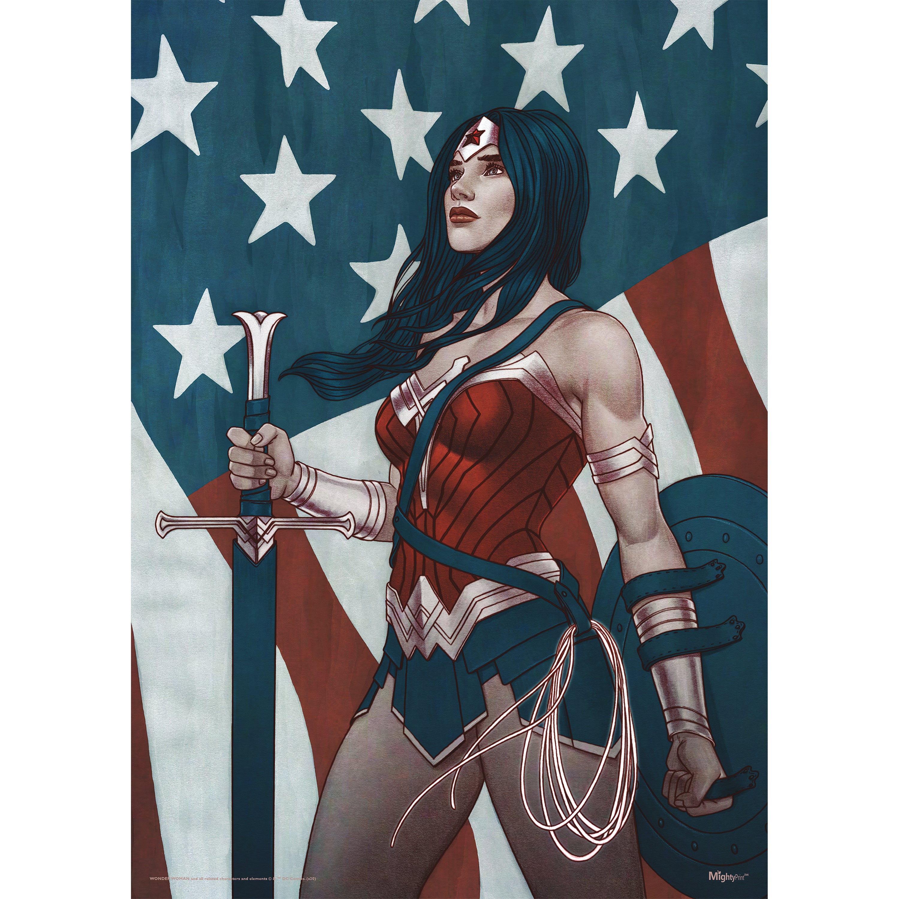DC Comics (Wonder Woman - Star Spangled Banner) MightyPrint™ Wall Art MP17240594