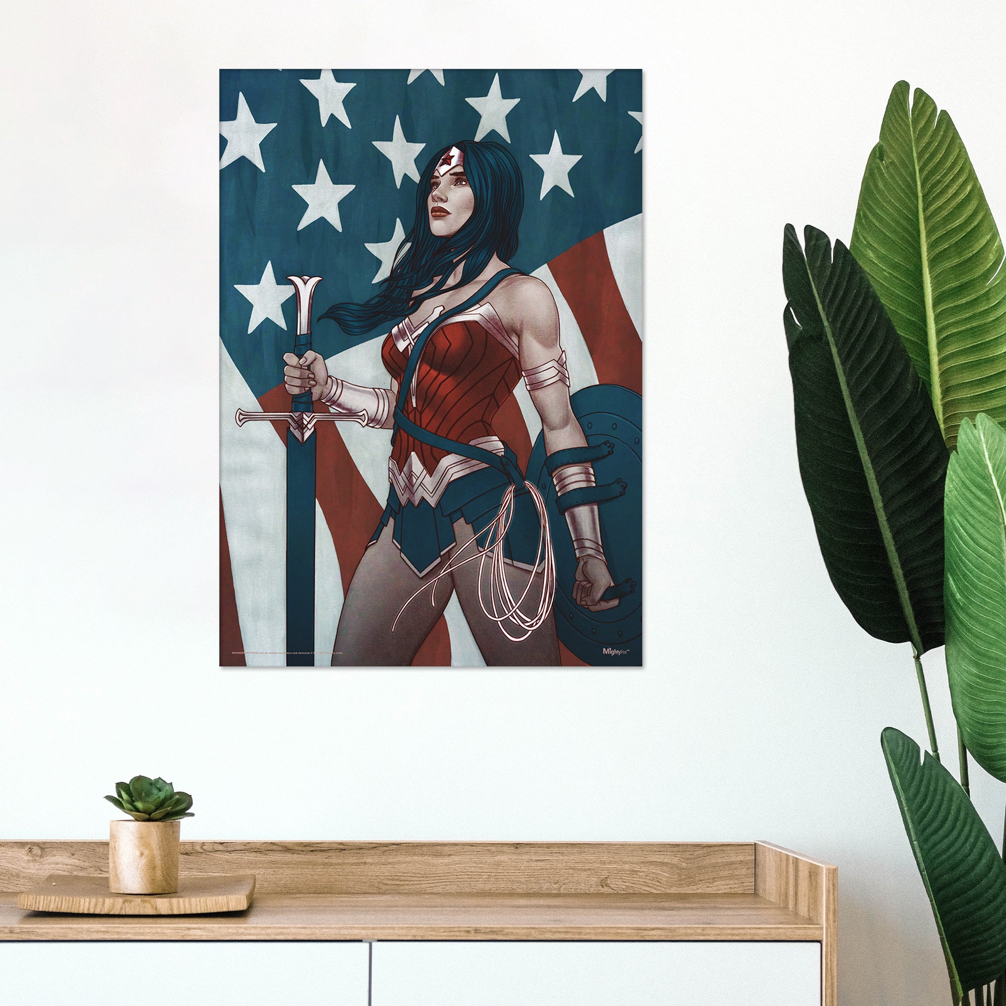 DC Comics (Wonder Woman - Star Spangled Banner) MightyPrint™ Wall Art MP17240594