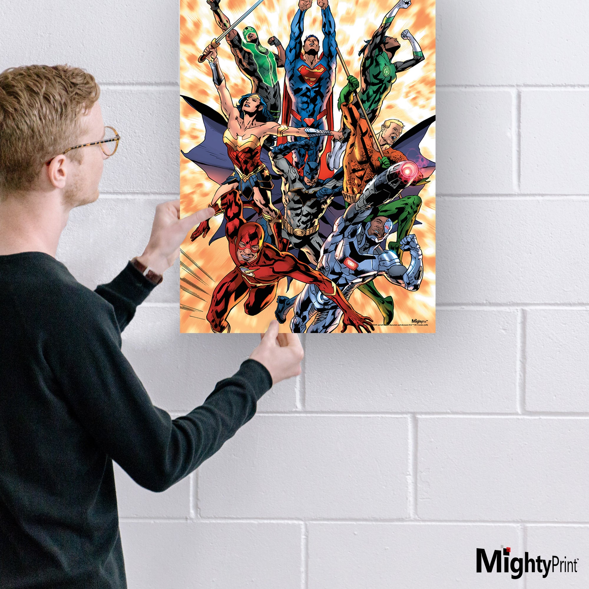 DC Comics (Justice League - Explosion) MightyPrint™ Wall Art MP17240598