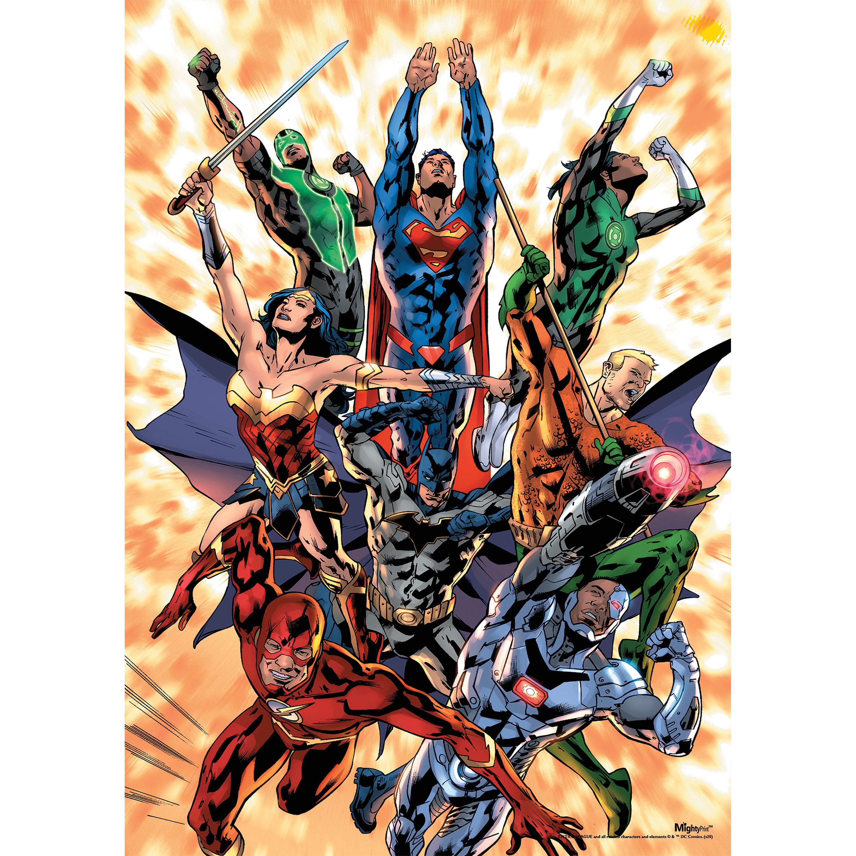 DC Comics (Justice League - Explosion) MightyPrint™ Wall Art MP17240598