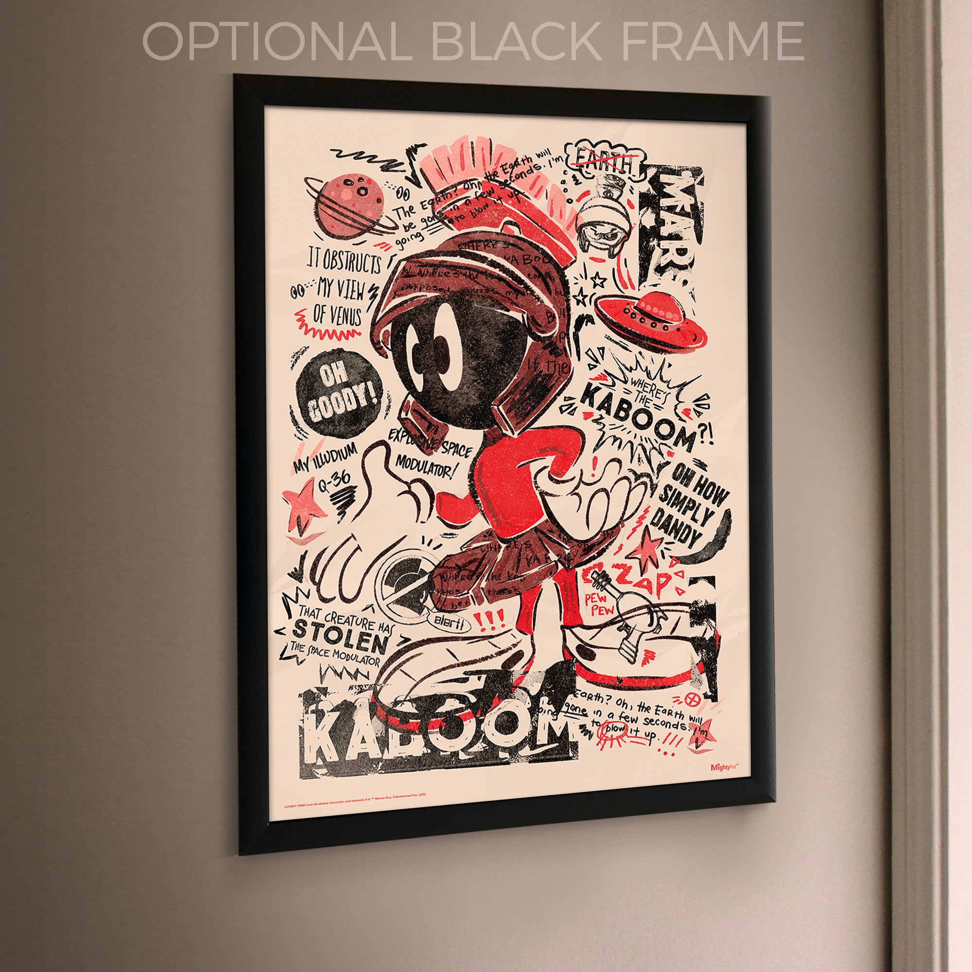 Looney Tunes (Marvin the Martian - Wheres The Kaboom) MightyPrint™ Wall Art MP17240605