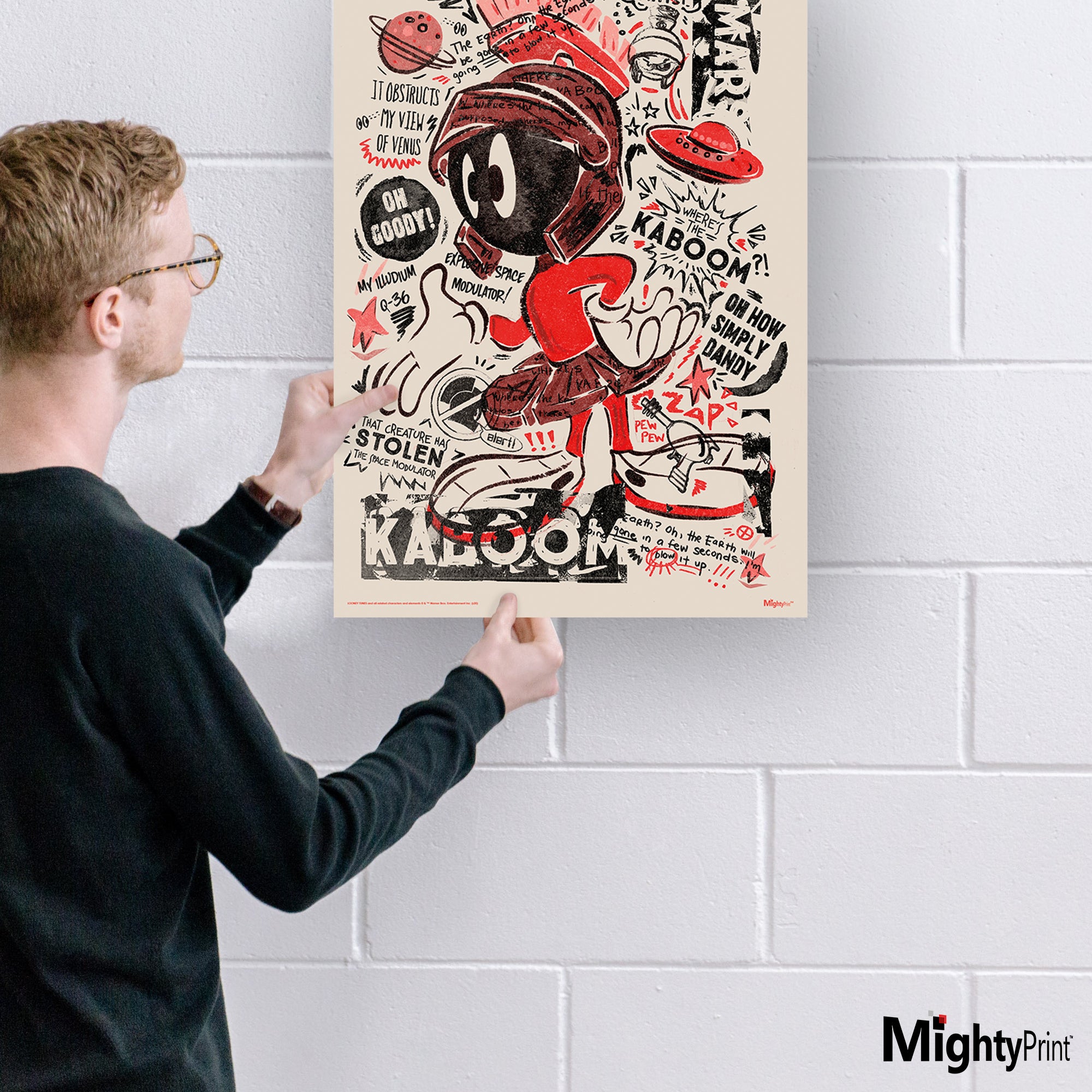 Looney Tunes (Marvin the Martian - Wheres The Kaboom) MightyPrint™ Wall Art MP17240605