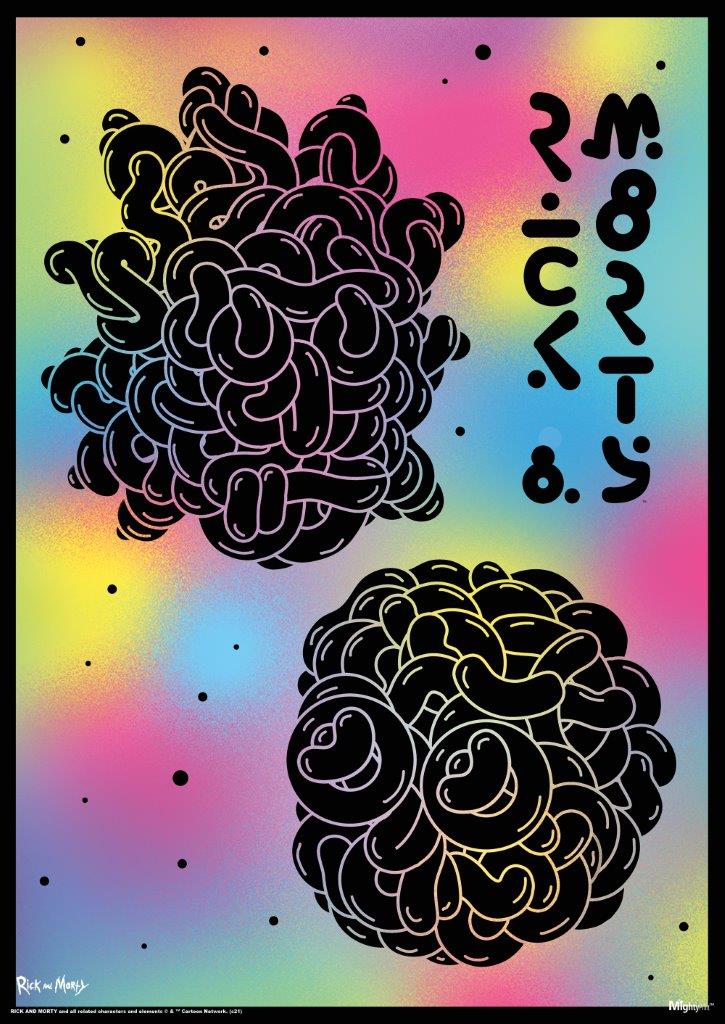 Rick and Morty (Abstract Colors) MightyPrint™ Wall Art MP17240691