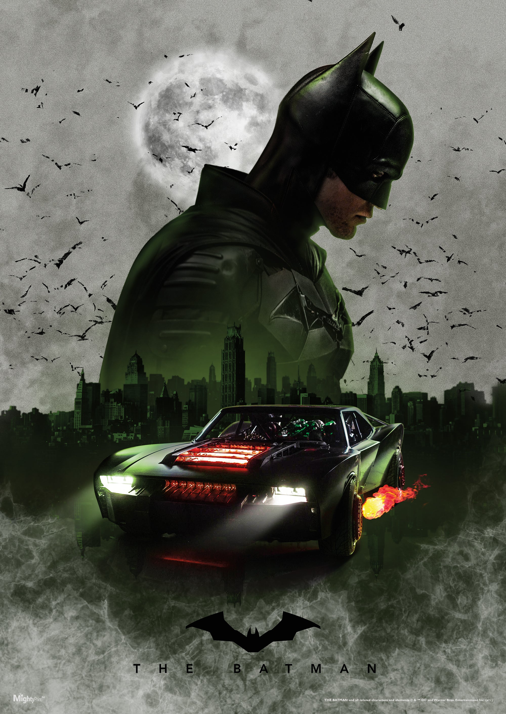 The Batman (Smoke & Bats) MightyPrint™ Wall Art MP17240756