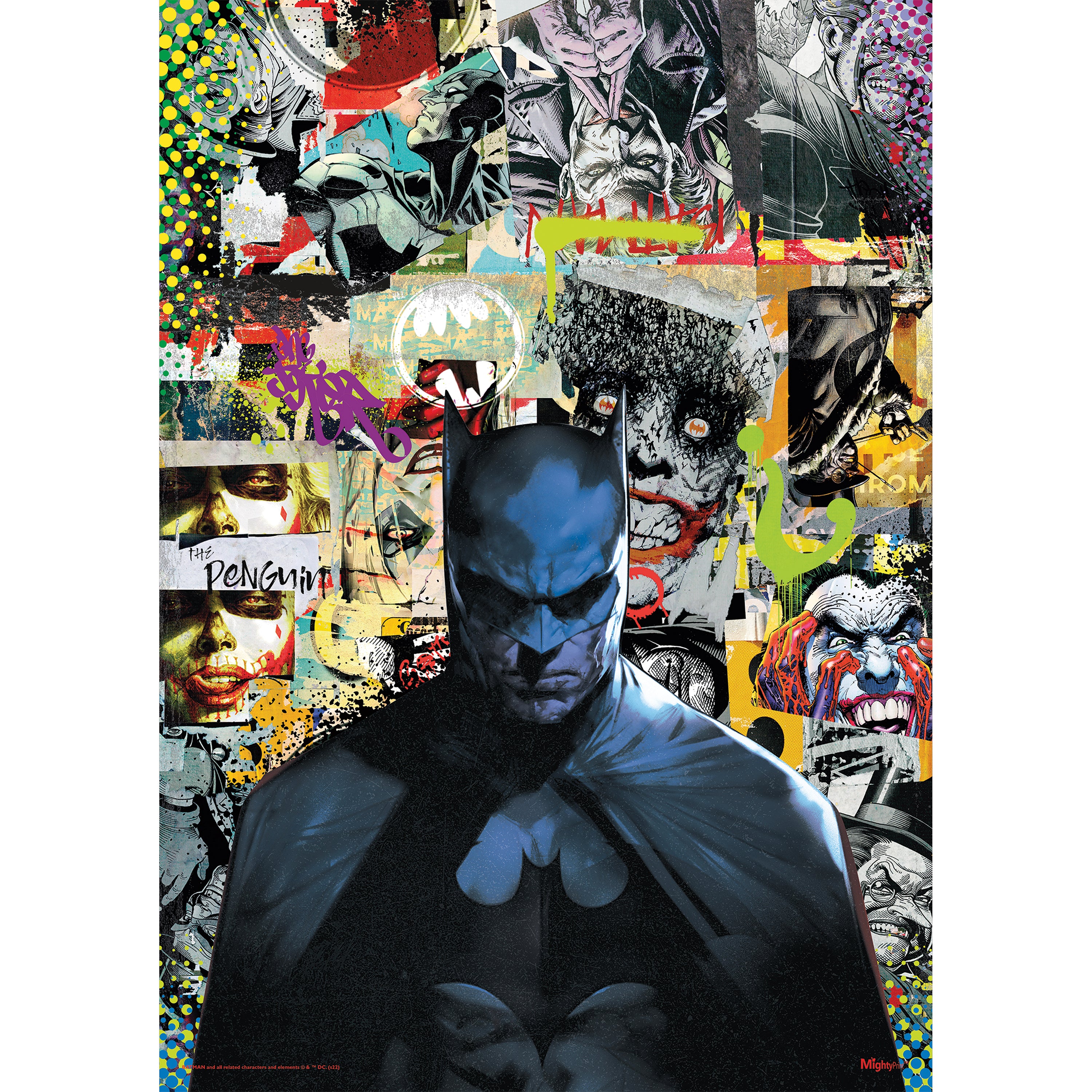 DC Comics (Batman - Collage of Enemies) MightyPrint™ Wall Art MP17240766