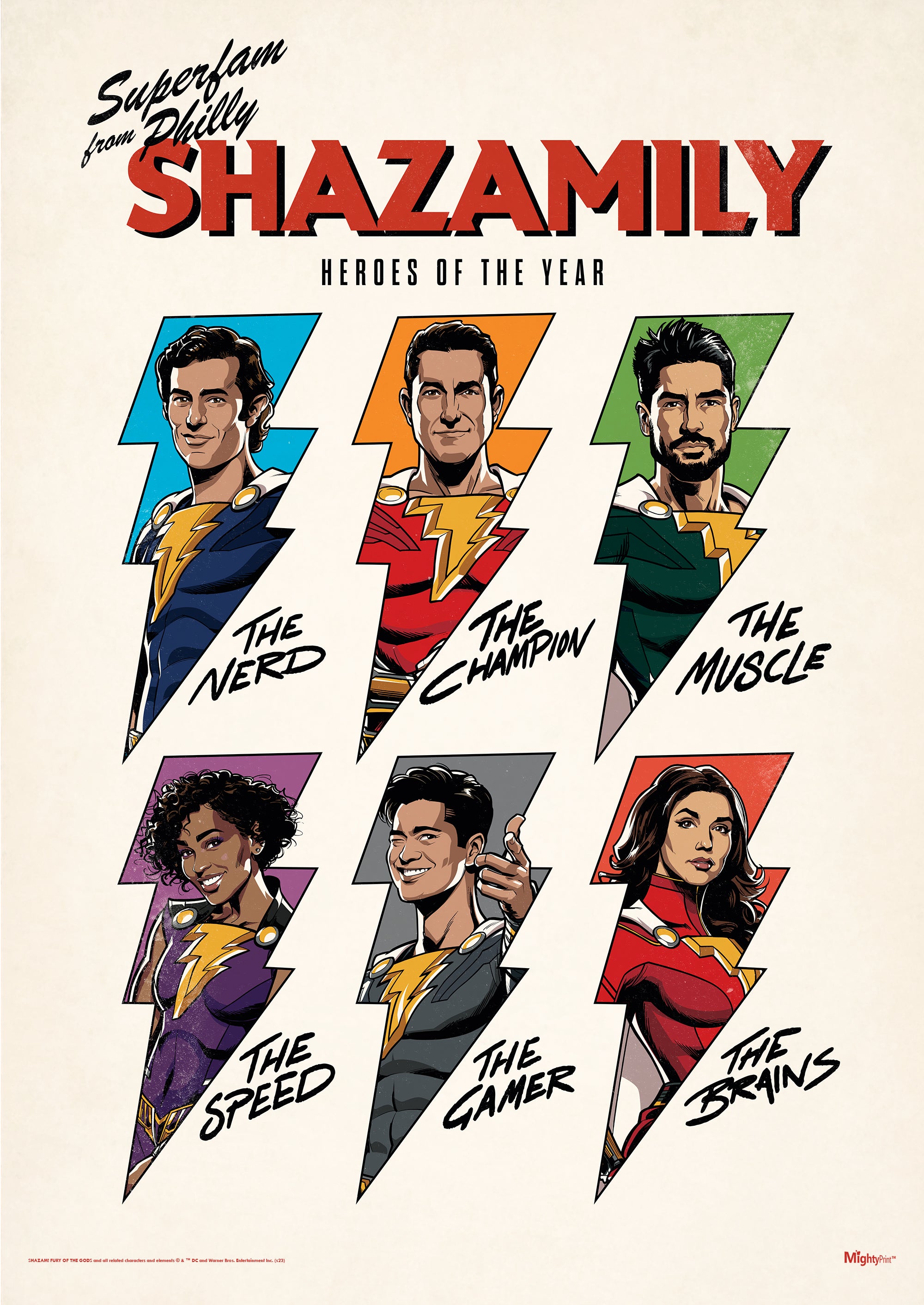 Shazam! Fury Of The Gods (Heroes Of The Year) MightyPrint™ Wall Art MP17240836