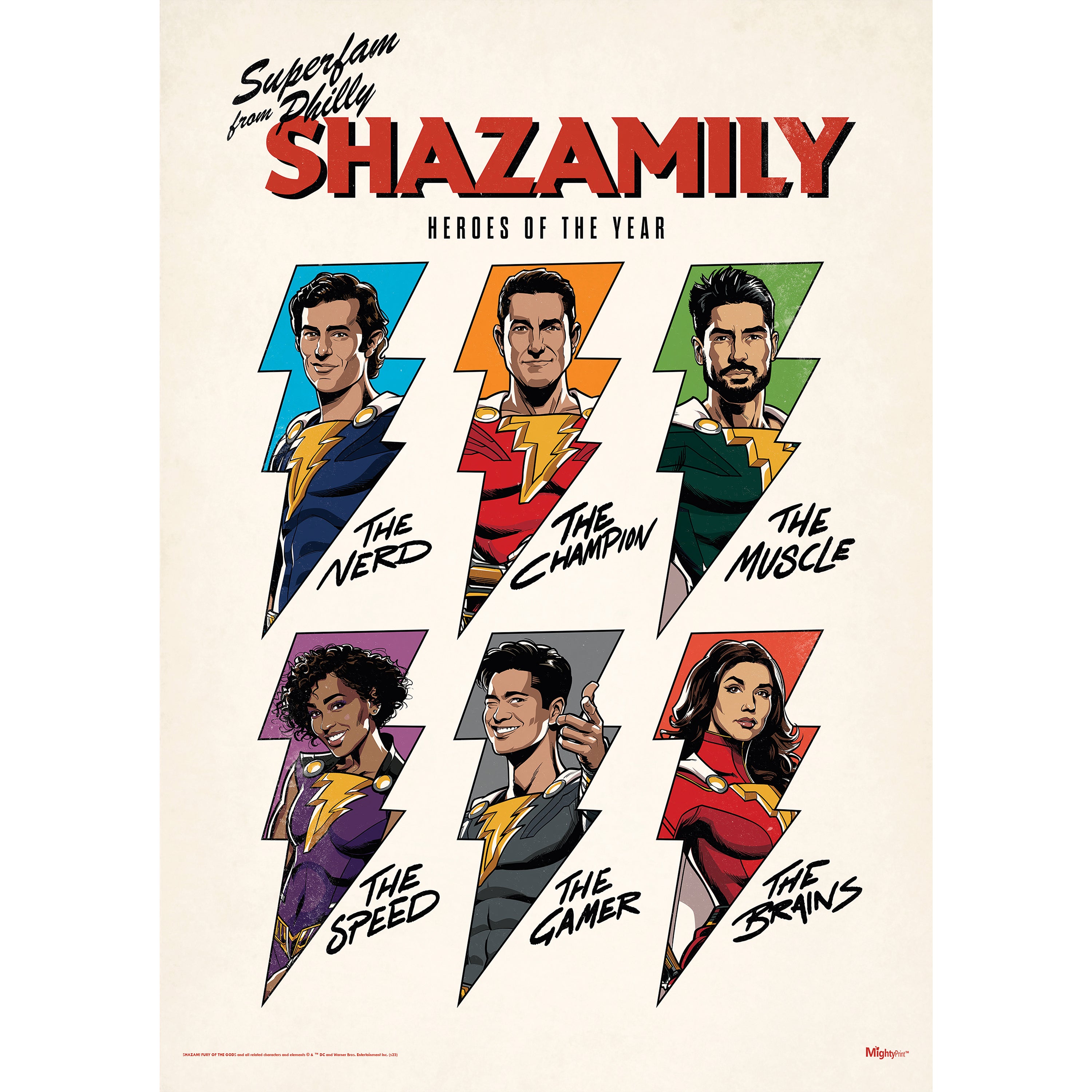 Shazam! Fury Of The Gods (Heroes Of The Year) MightyPrint™ Wall Art MP17240836