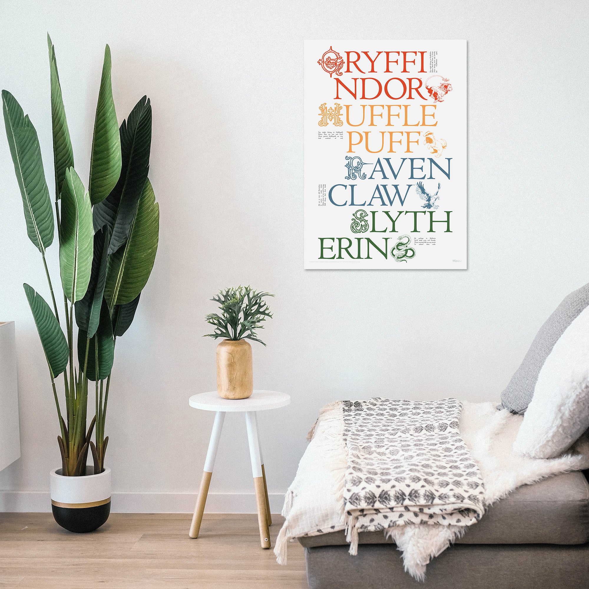 Harry Potter (Delicate Sketch Hogwarts Houses) MightyPrint™ Wall Art MP17240886