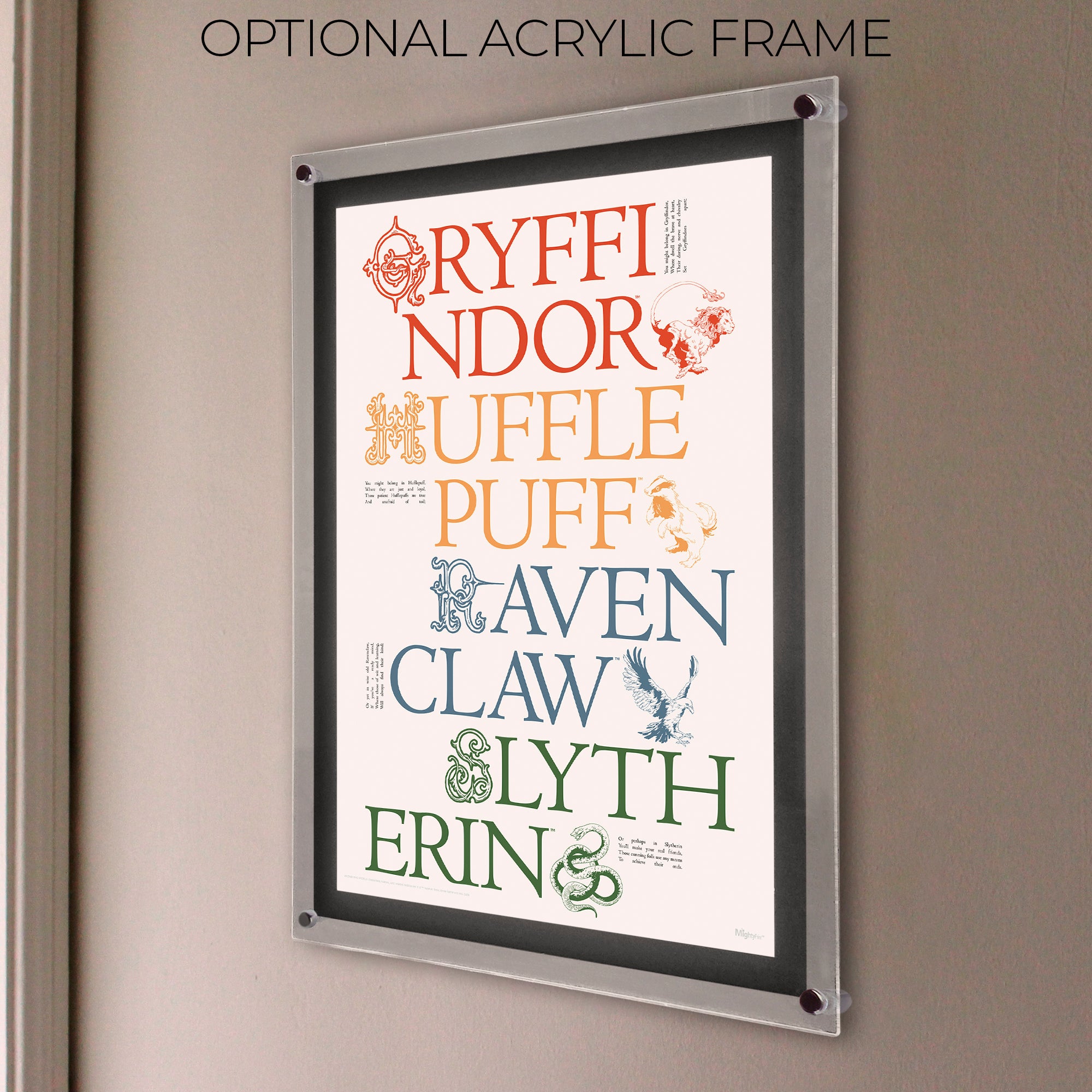 Harry Potter (Delicate Sketch Hogwarts Houses) MightyPrint™ Wall Art MP17240886