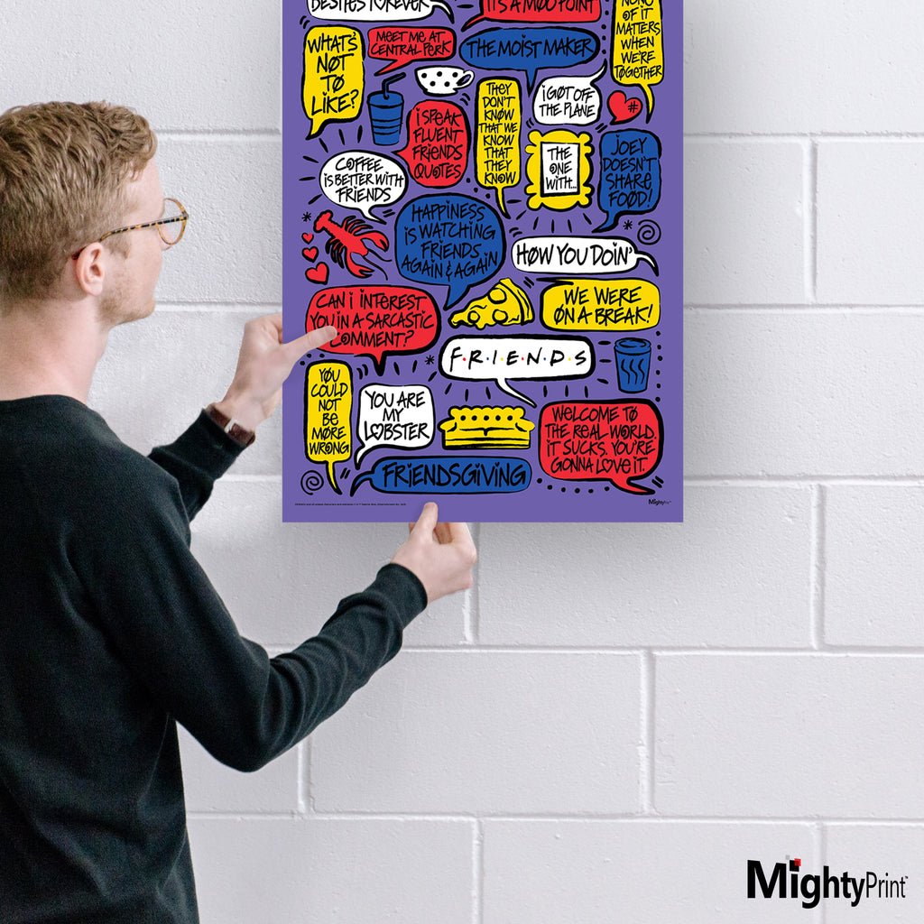 Friends: The Television Show 30th Anniversary (30th Quotes) MightyPrint™ Wall Art MP17240939