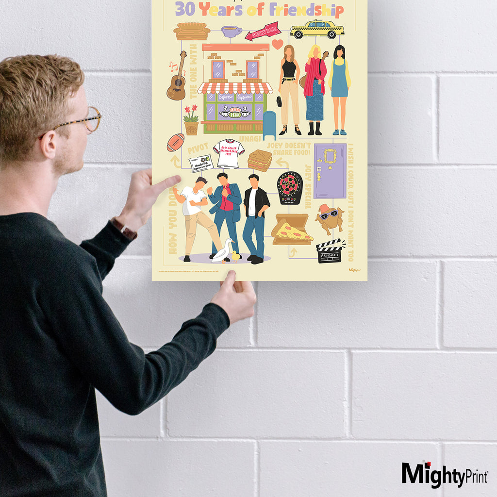 Friends: The Television Show 30th Anniversary (30 Years of Friendship) MightyPrint™ Wall Art MP17240940