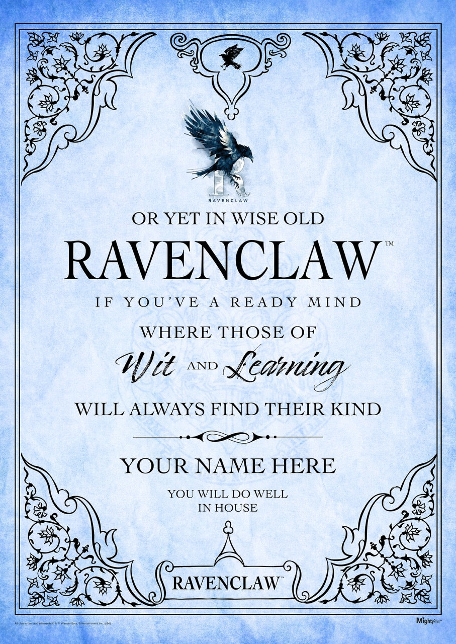 Harry Potter (Ravenclaw Assigned - Personalized) MightyPrint™ Wall Art MP17240976