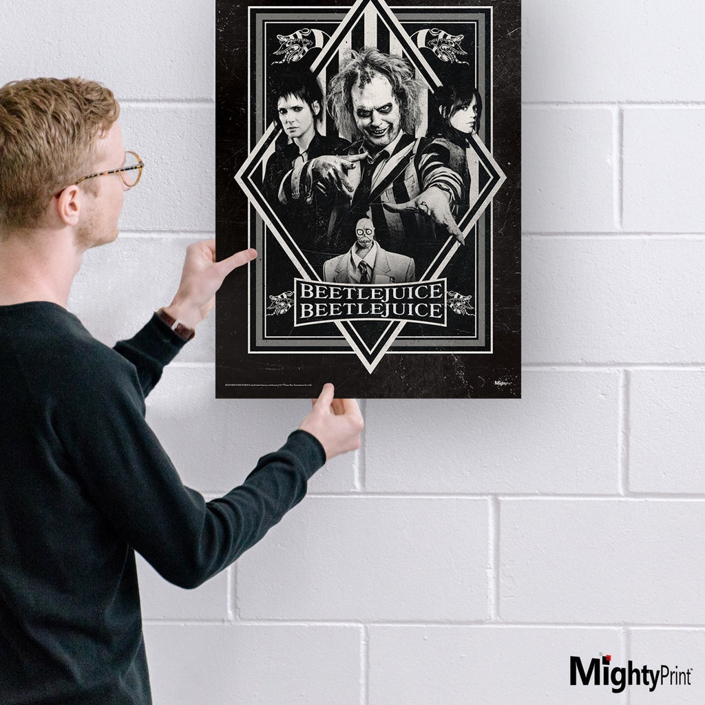 Beetlejuice Beetlejuice (Black and White) MightyPrint™ Wall Art MP17240995