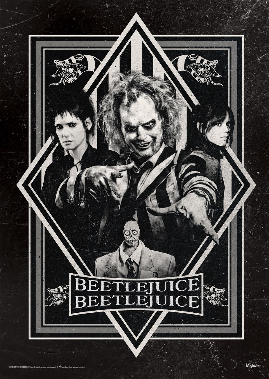 Beetlejuice Beetlejuice (Black and White) MightyPrint™ Wall Art MP17240995