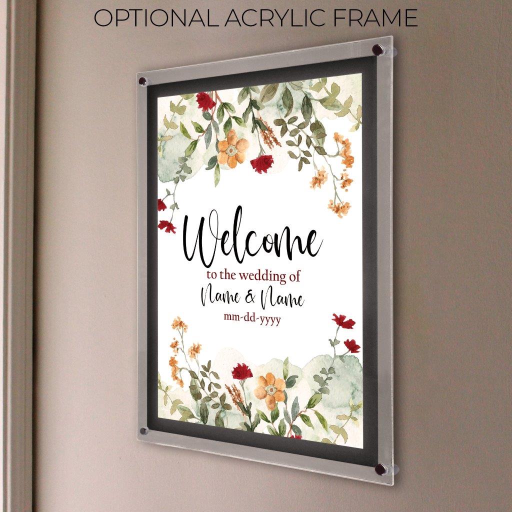 Trend Setters Original (Floral Wedding Sign) Personalized MightyPrint™ Wall Art MP17241107