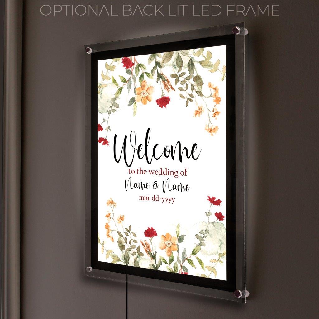 Trend Setters Original (Floral Wedding Sign) Personalized MightyPrint™ Wall Art MP17241107