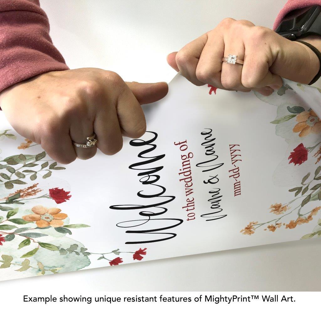 Trend Setters Original (Floral Wedding Sign) Personalized MightyPrint™ Wall Art MP17241107