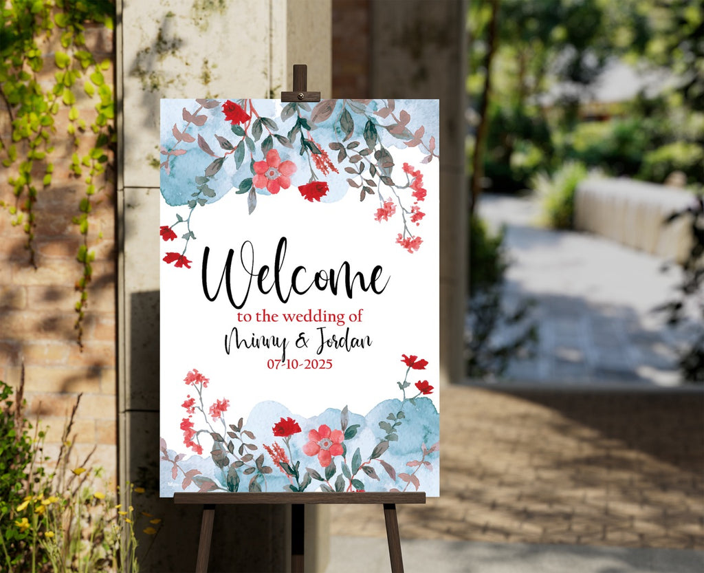 Trend Setters Original (Floral Wedding Sign) Personalized MightyPrint™ Wall Art MP17241107