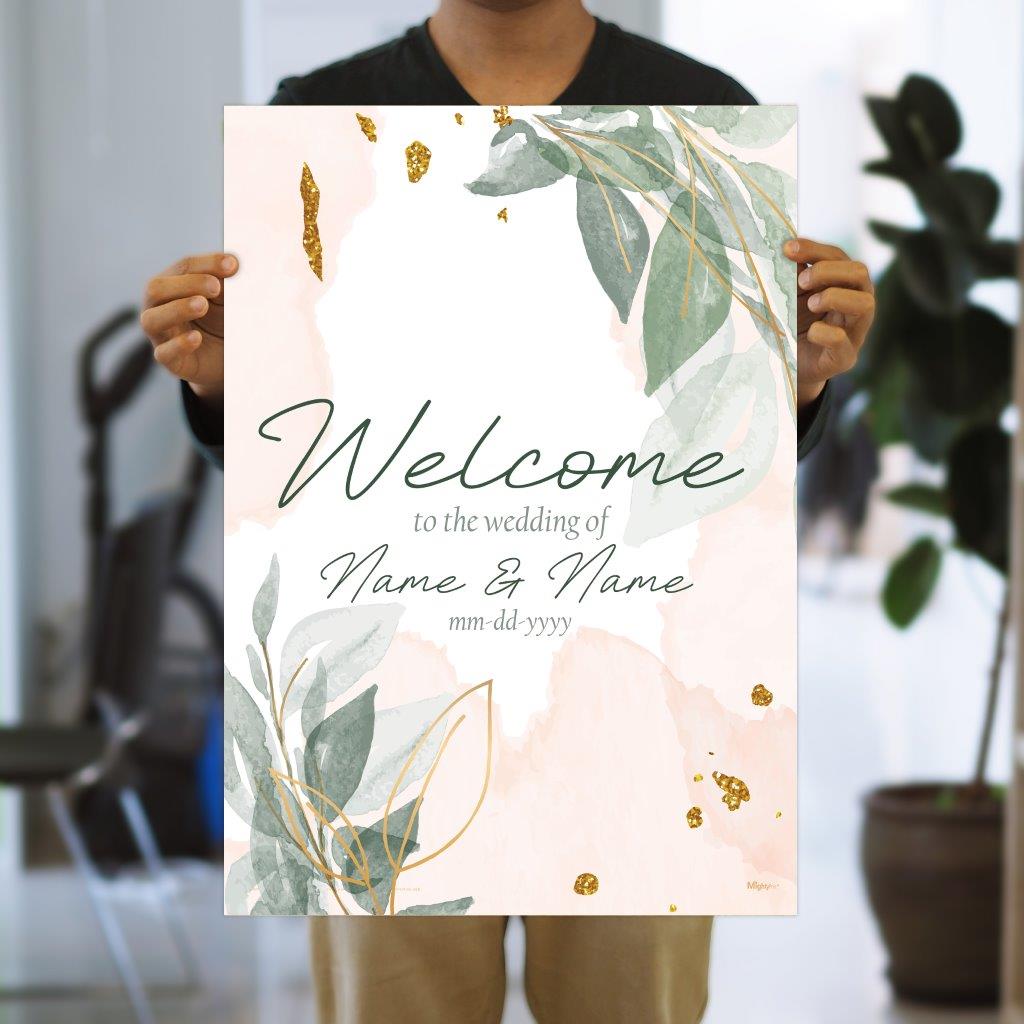 Trend Setters Original (Wedding Welcome Sign) Personalized MightyPrint™ Wall Art MP17241108