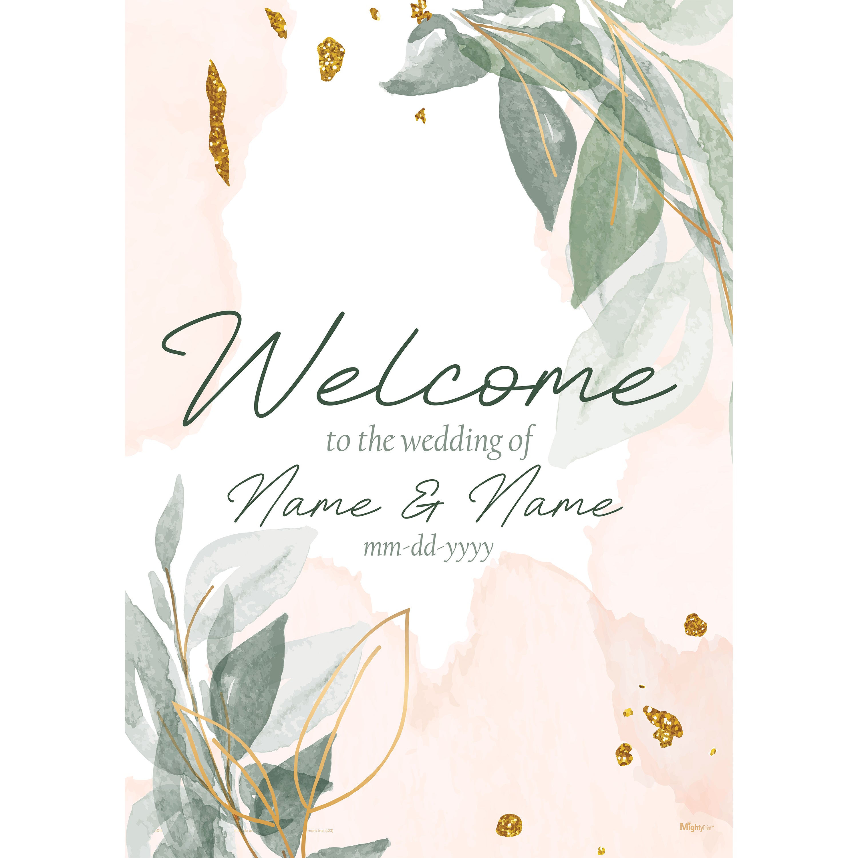 Trend Setters Original (Wedding Welcome Sign) Personalized MightyPrint™ Wall Art MP17241108