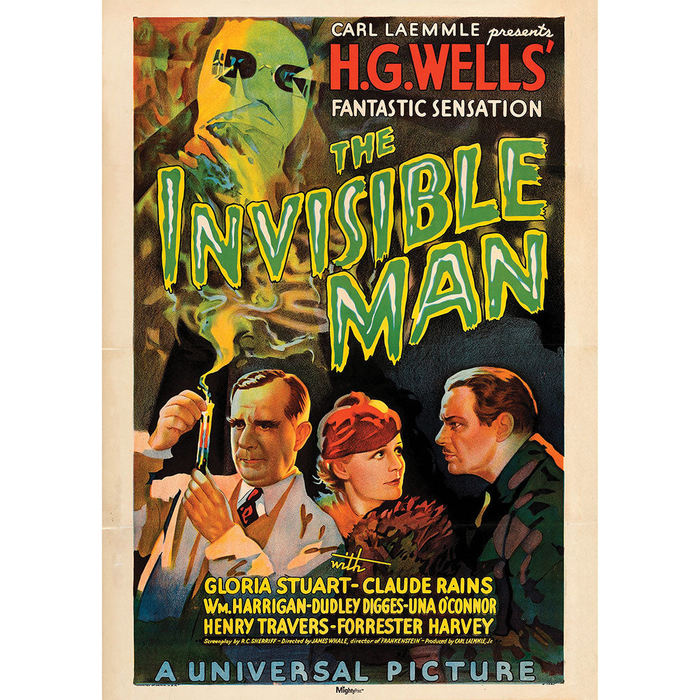 The Invisible Man (Vintage Poster) 17" x 24" MightyPrint™ Wall Art MP17241179