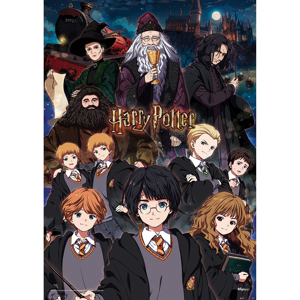 Harry Potter (Anime Hogwarts Collage) 17” x 24” MightyPrint™ Wall Art MP17241195