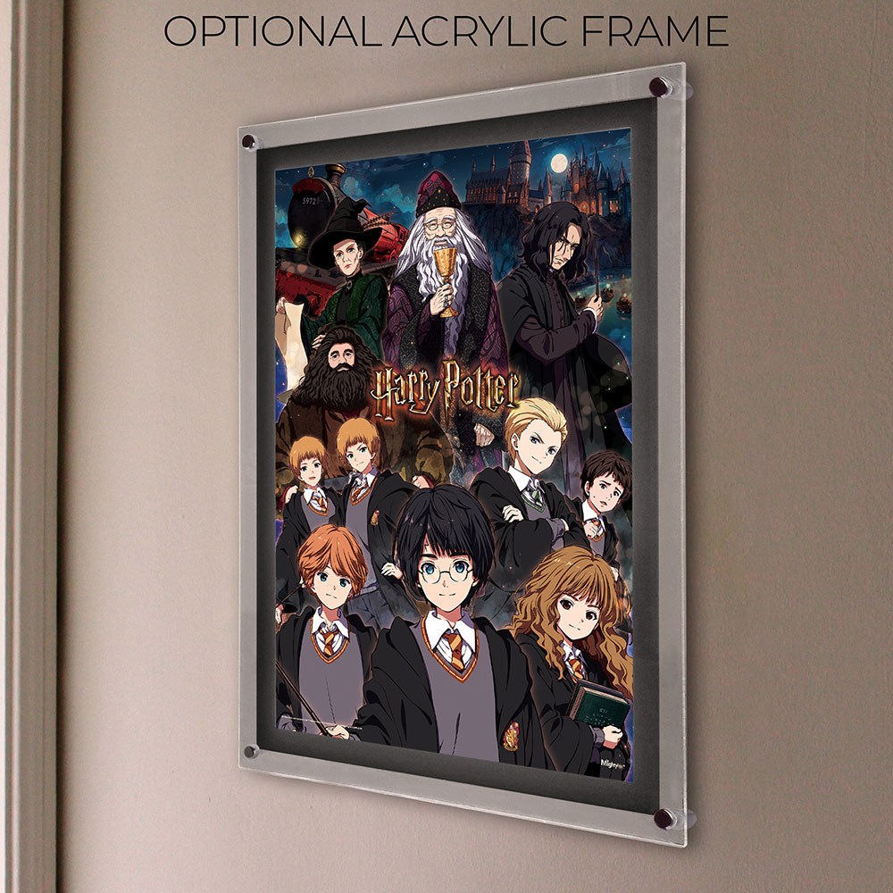 Harry Potter (Anime Hogwarts Collage) 17” x 24” MightyPrint™ Wall Art MP17241195