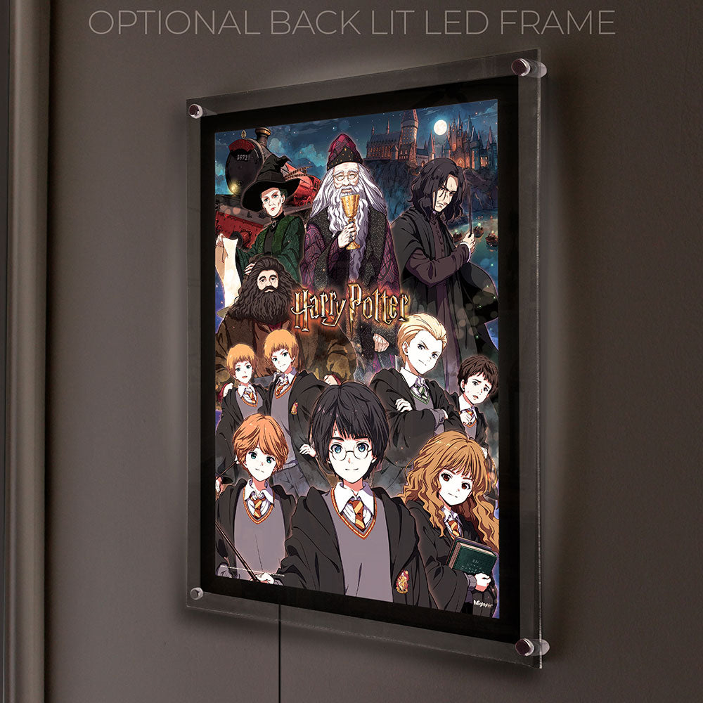Harry Potter (Anime Hogwarts Collage) 17” x 24” MightyPrint™ Wall Art MP17241195