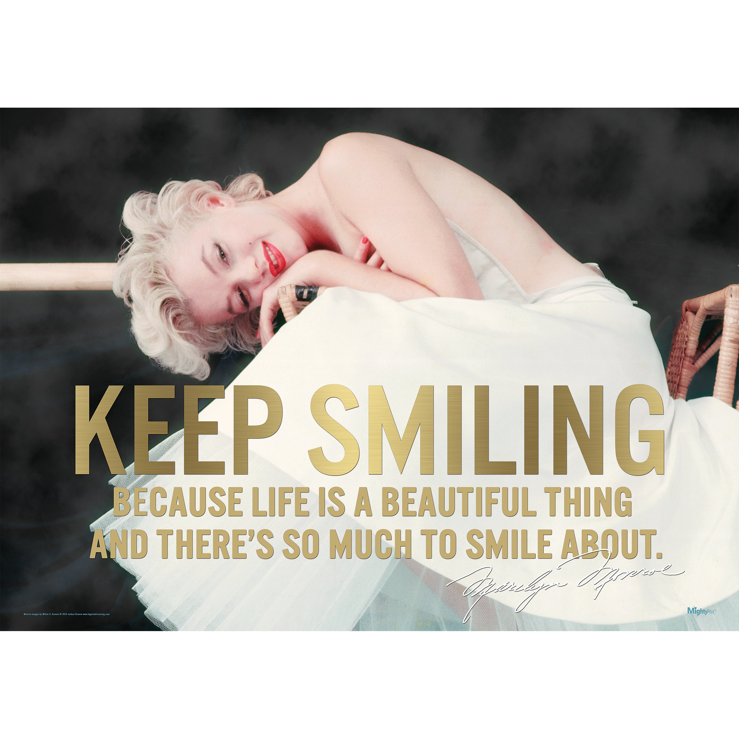 Marilyn Monroe (Keep Smiling) MightyPrint™ Wall Art MP24170153