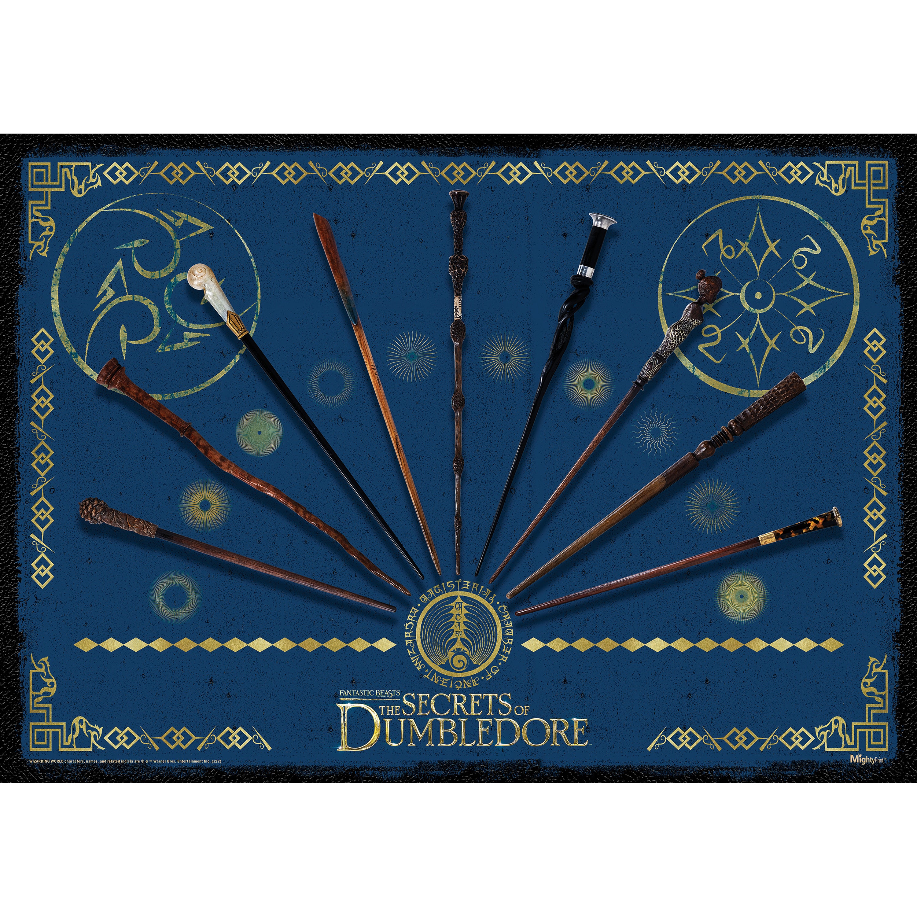 Fantastic Beasts: The Secrets of Dumbledore (Wands Fanned) MightyPrint™ Wall Art MP24170736