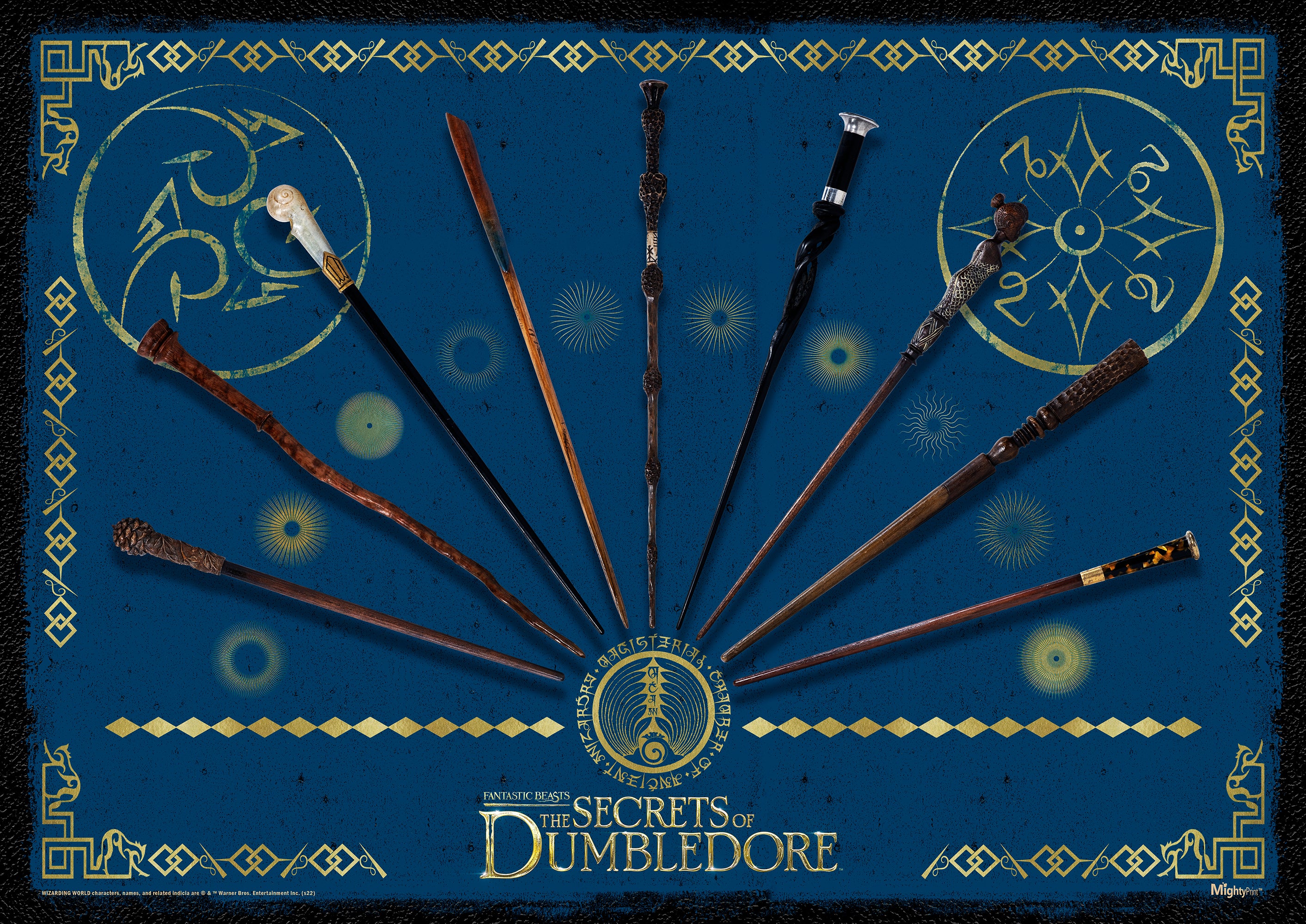 Fantastic Beasts: The Secrets of Dumbledore (Wands Fanned) MightyPrint™ Wall Art MP24170736