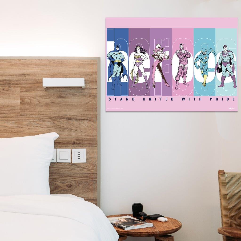 DC Comics (Justice League - Stand United With Pride) MightyPrint™ Wall Art MP24170762
