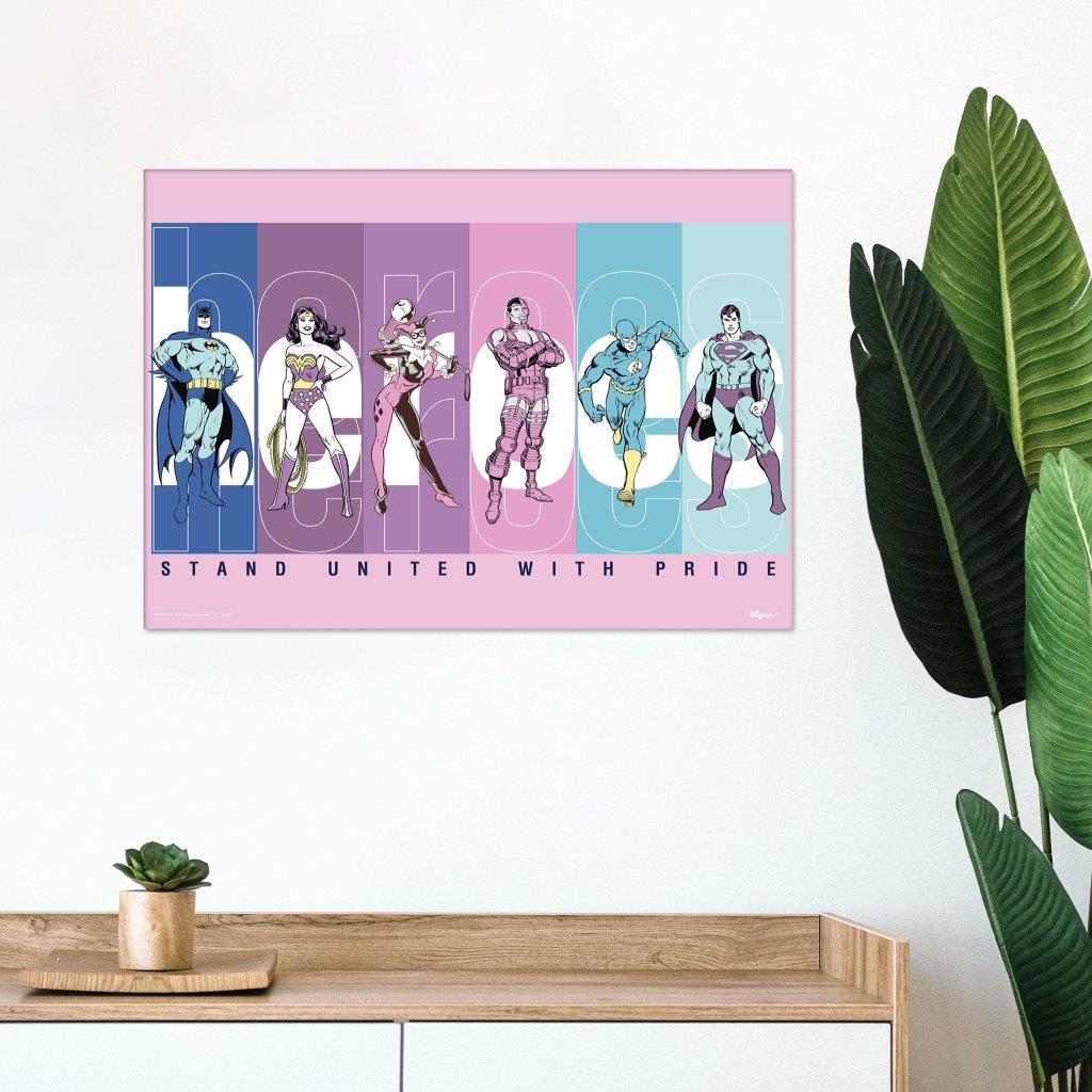 DC Comics (Justice League - Stand United With Pride) MightyPrint™ Wall Art MP24170762