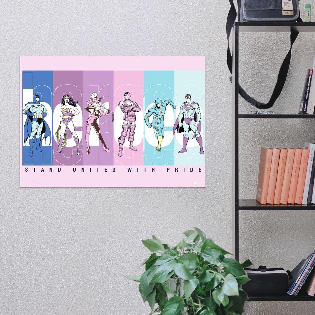DC Comics (Justice League - Stand United With Pride) MightyPrint™ Wall Art MP24170762
