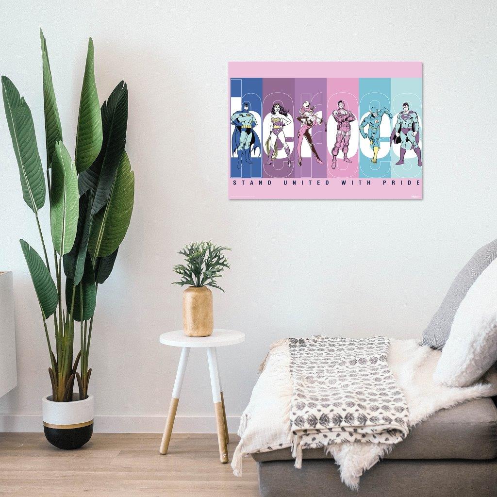 DC Comics (Justice League - Stand United With Pride) MightyPrint™ Wall Art MP24170762