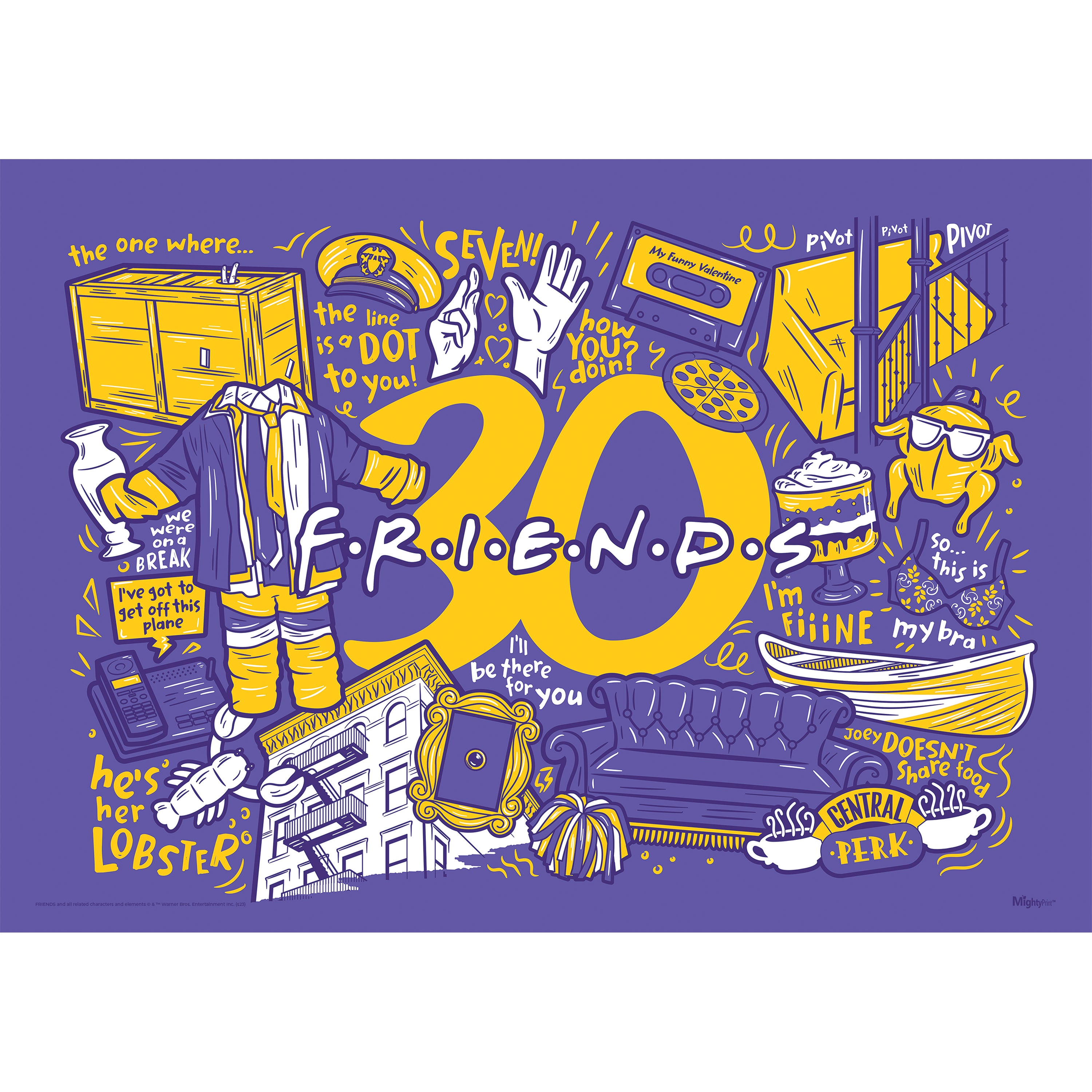 Friends: The Television Show 30th Anniversary (30th Anniversary) MightyPrint™ Wall Art MP24170941