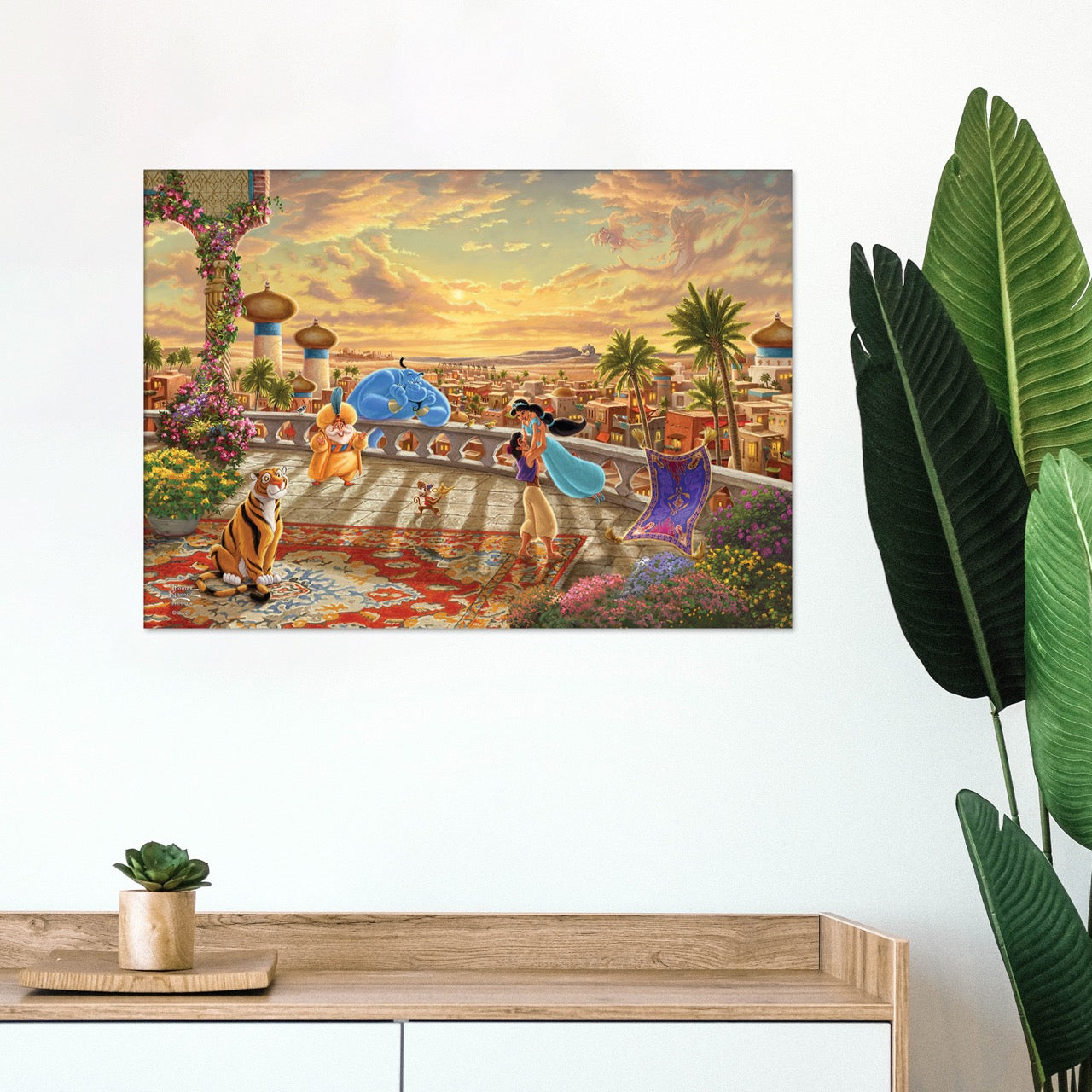 Disney (Aladdin & Jasmine Dancing in the Desert Sunset) MightyPrint™ Wall Art MP24171120