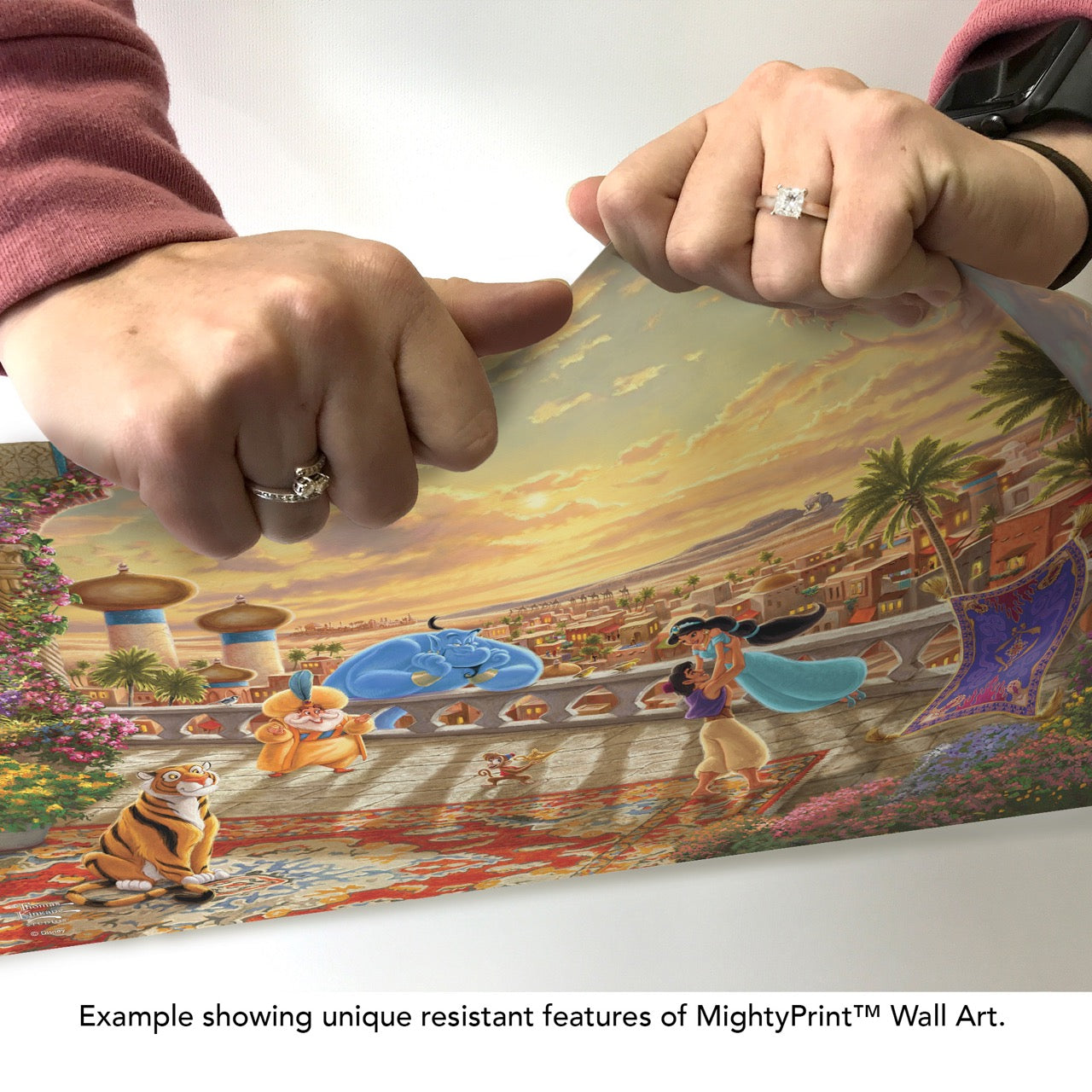 Disney (Aladdin & Jasmine Dancing in the Desert Sunset) MightyPrint™ Wall Art MP24171120