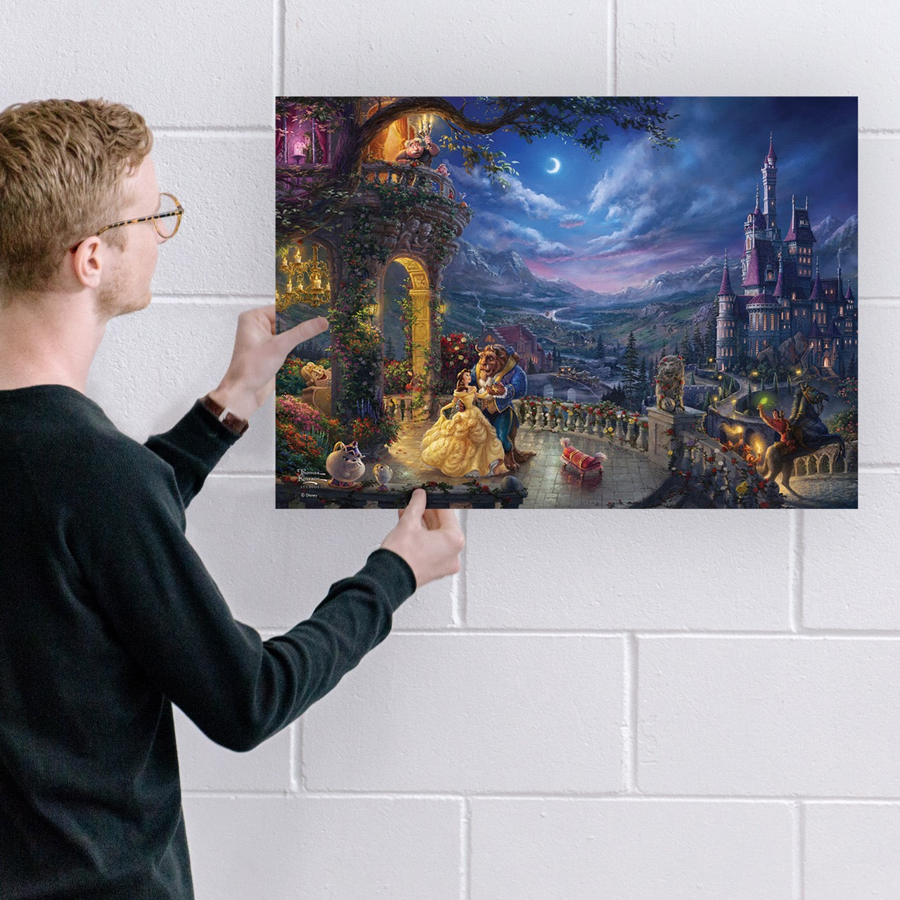 Disney (Beauty and the Beast Dancing in the Moonlight) MightyPrint™ Wall Art MP24171121