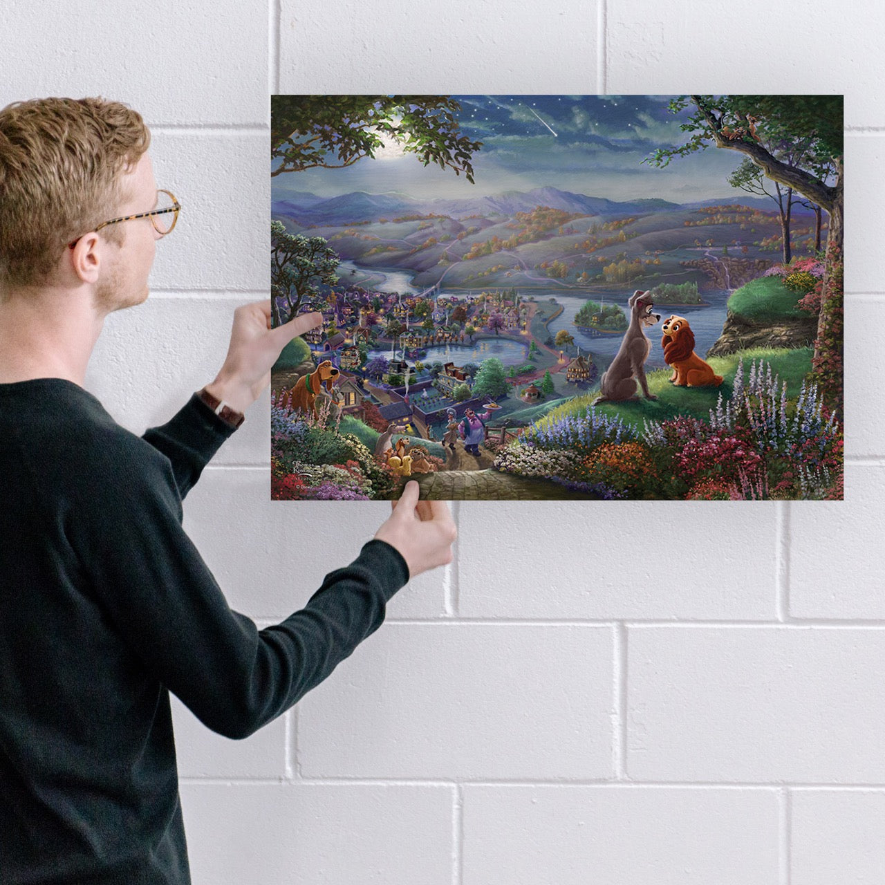 Disney (Lady and the Tramp Falling in Love) MightyPrint™ Wall Art MP24171125