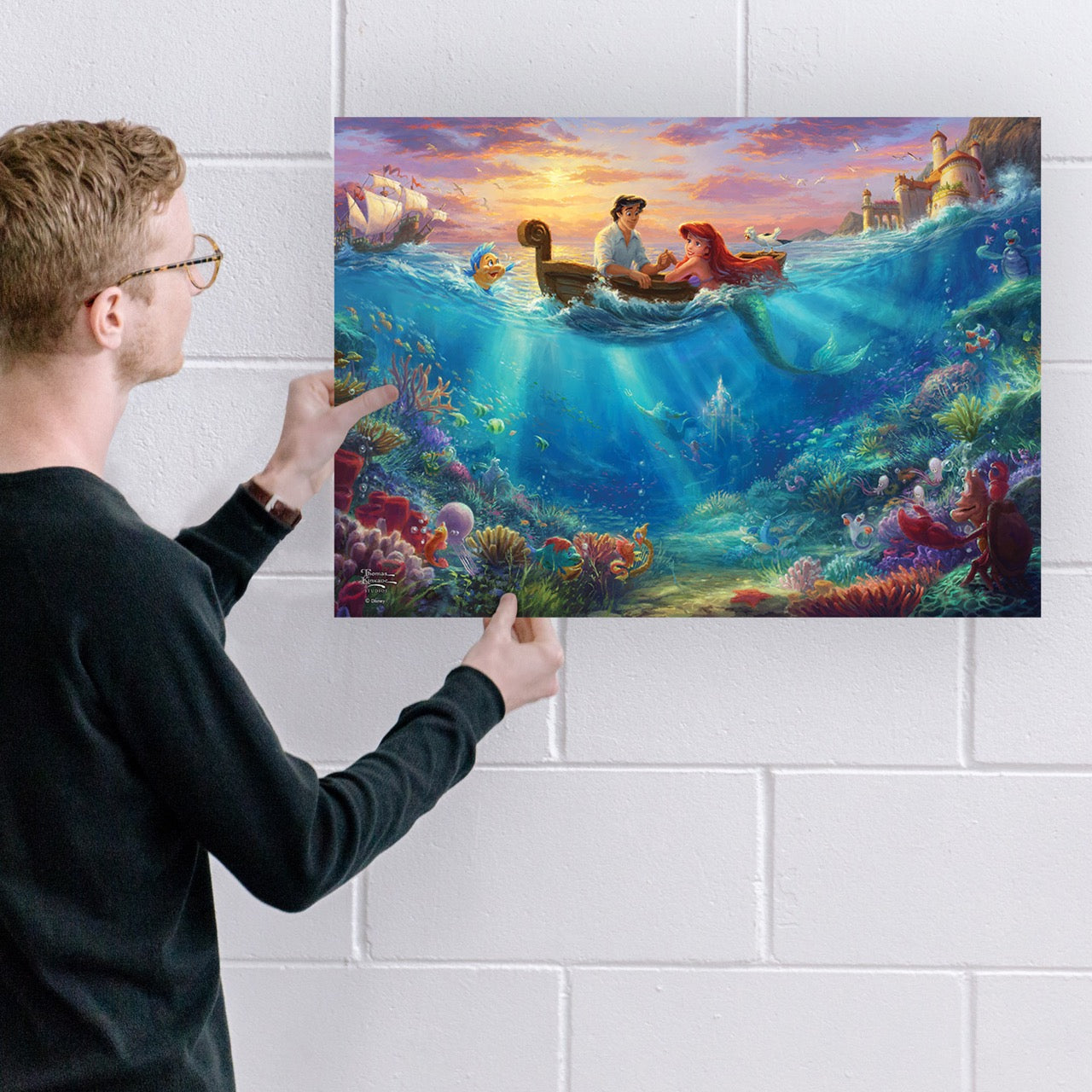 Disney (Little Mermaid Falling in Love) MightyPrint™ Wall Art MP24171127