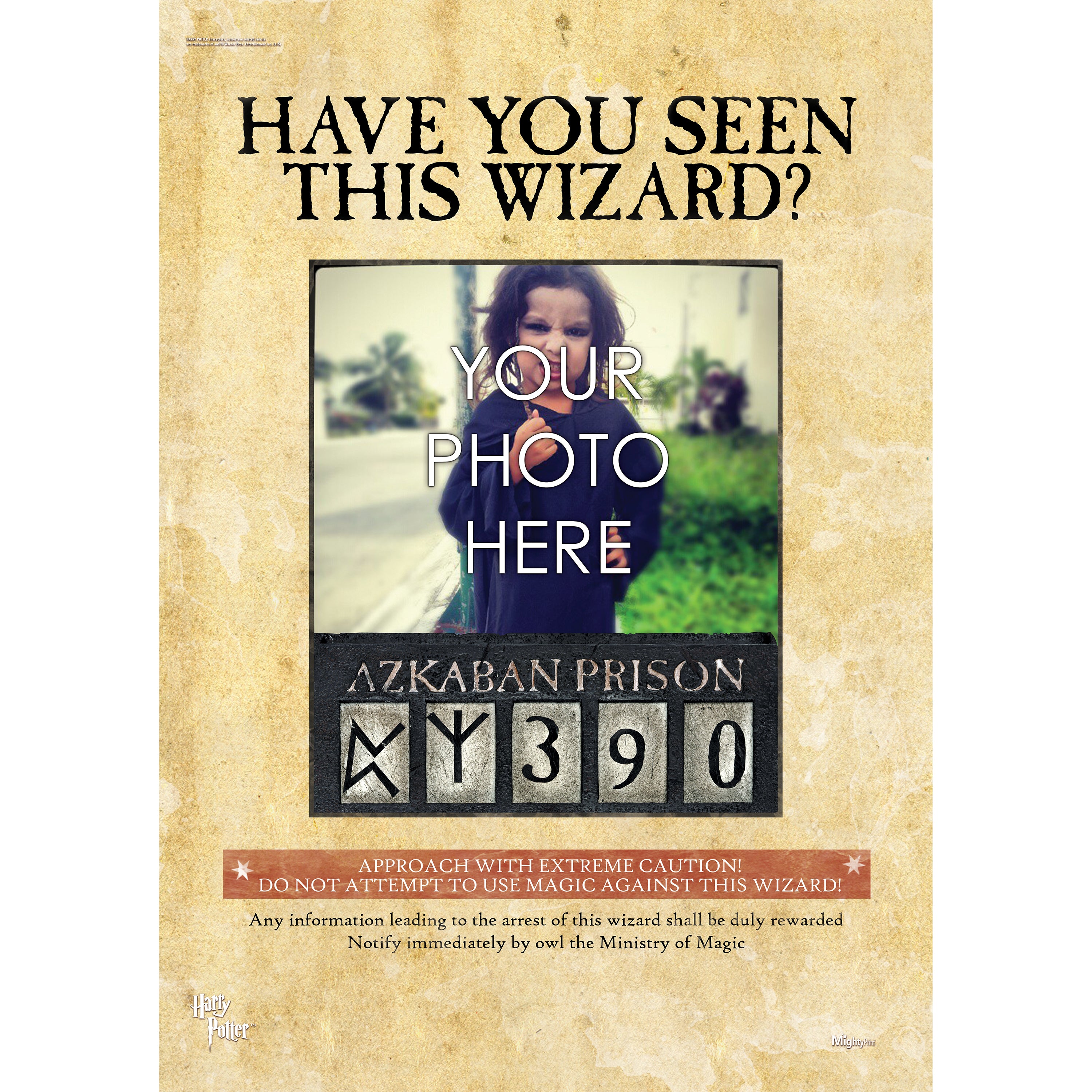 Harry Potter (Wanted Wizard  - Add Your Photo!) MightyPrint™ Wall Art MPU17240176